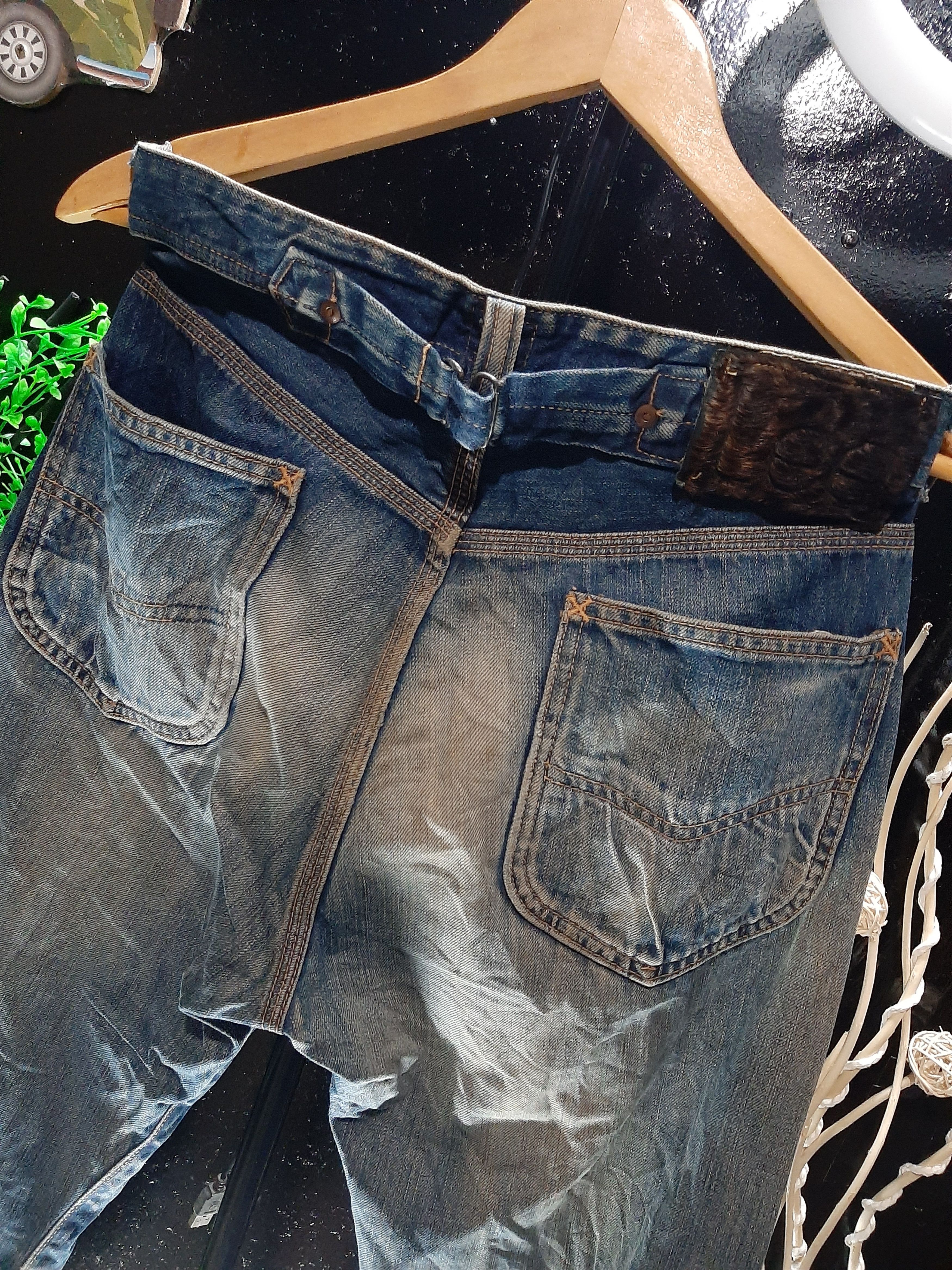 Lee × Vintage RARE VINTAGE 80s LEE COWBOY SELVAGE BUCKLE BACK DISTRESED Size US 29 - 2 Thumbnail