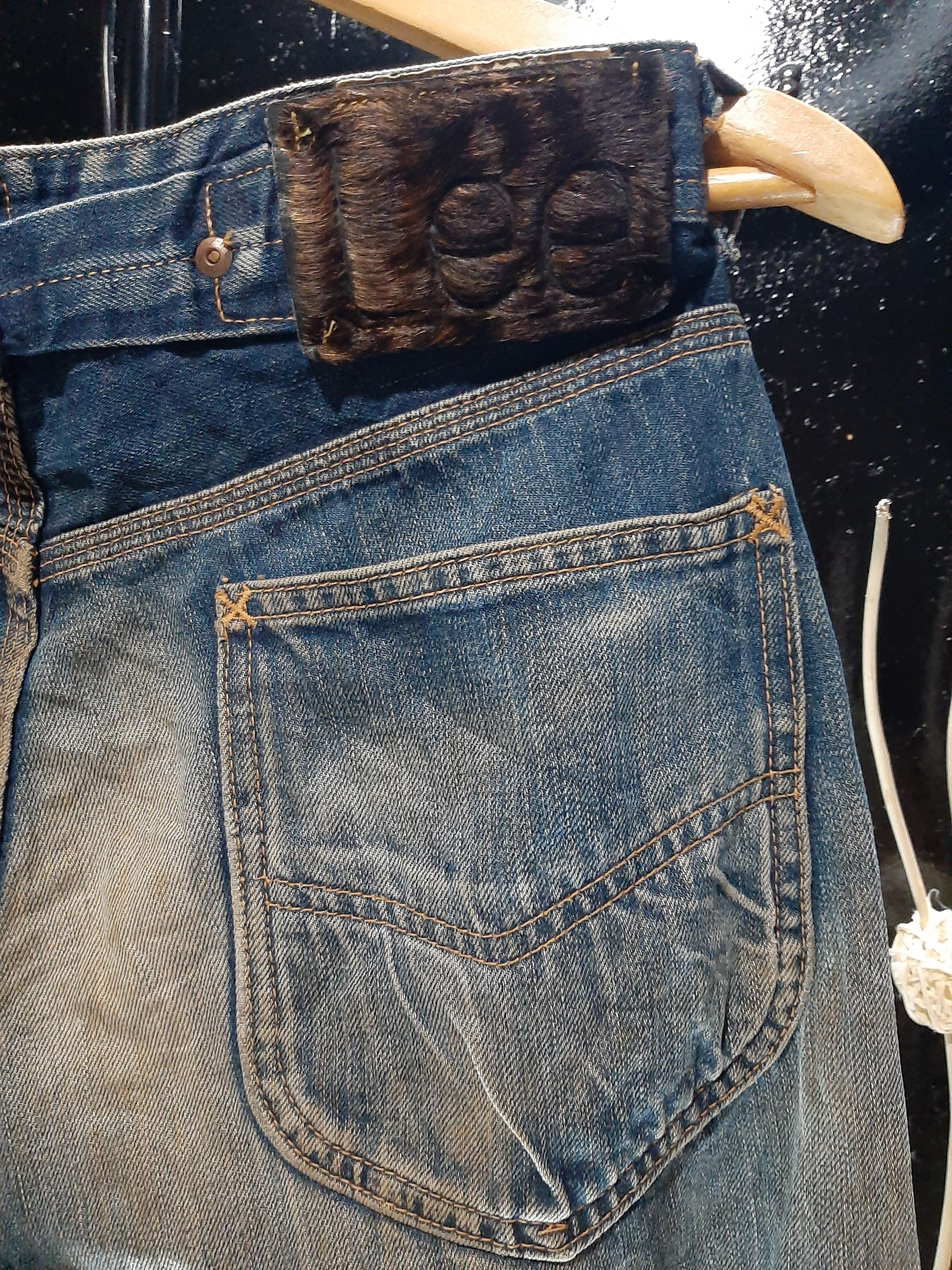 Lee × Vintage RARE VINTAGE 80s LEE COWBOY SELVAGE BUCKLE BACK DISTRESED Size US 29 - 3 Thumbnail