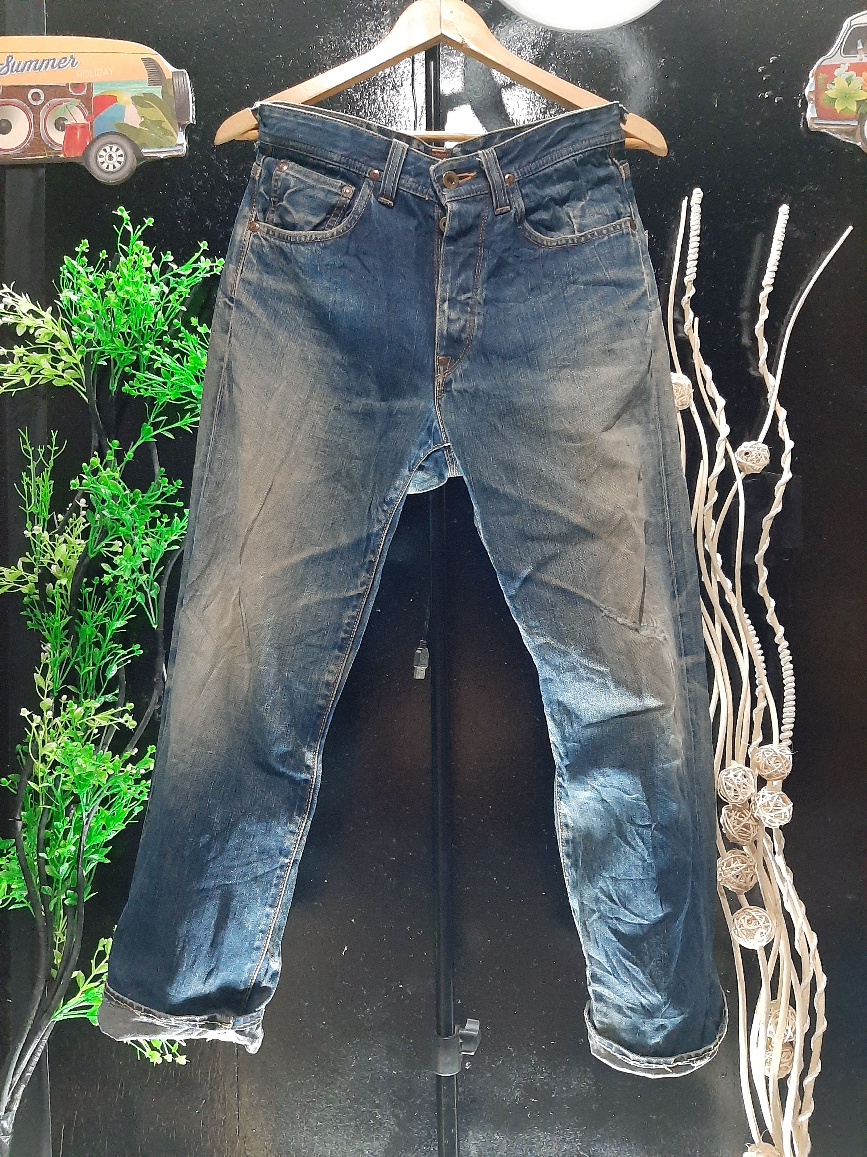 Lee × Vintage RARE VINTAGE 80s LEE COWBOY SELVAGE BUCKLE BACK DISTRESED Size US 29 - 7 Thumbnail