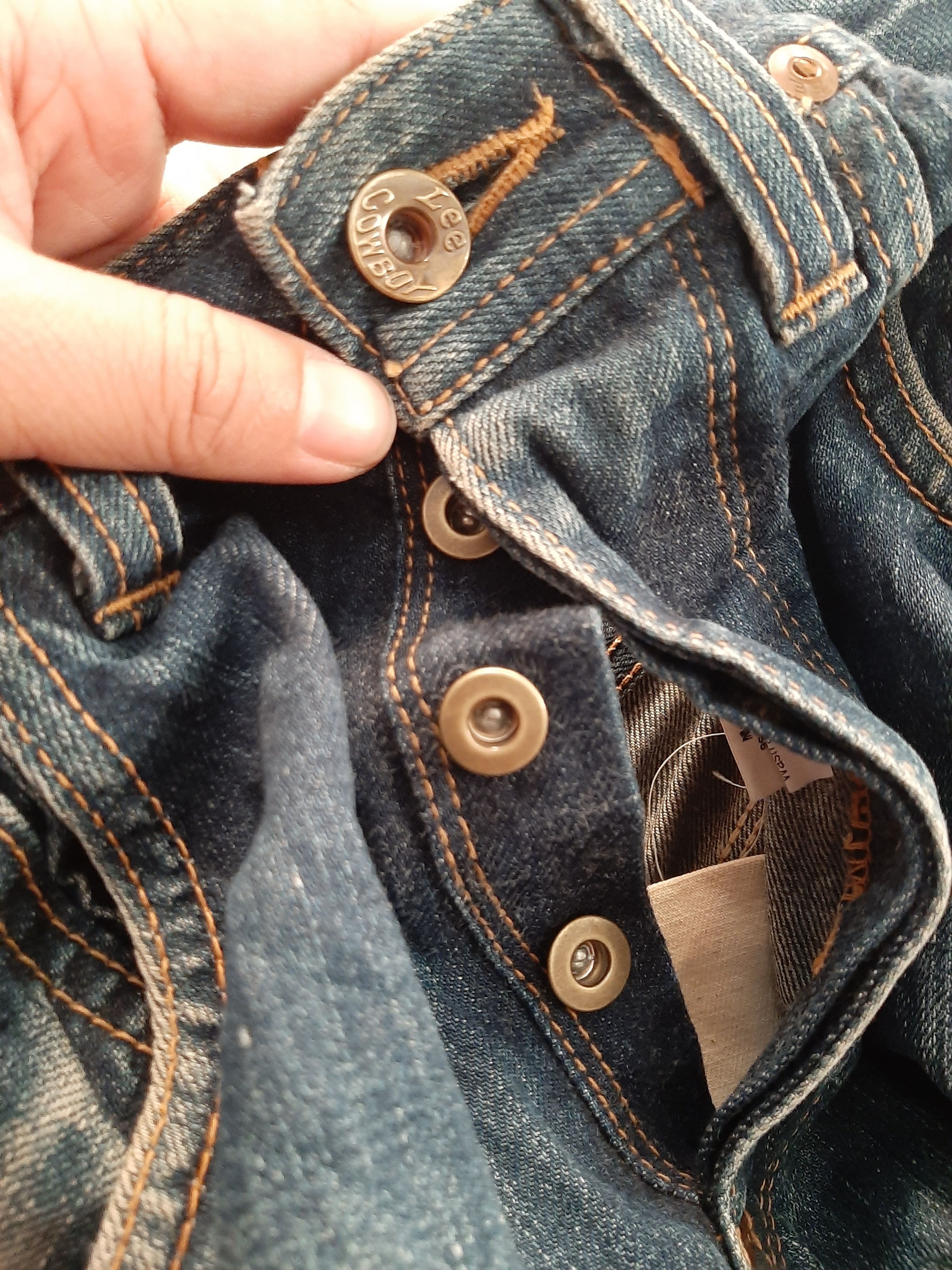 Lee × Vintage RARE VINTAGE 80s LEE COWBOY SELVAGE BUCKLE BACK DISTRESED Size US 29 - 21 Thumbnail