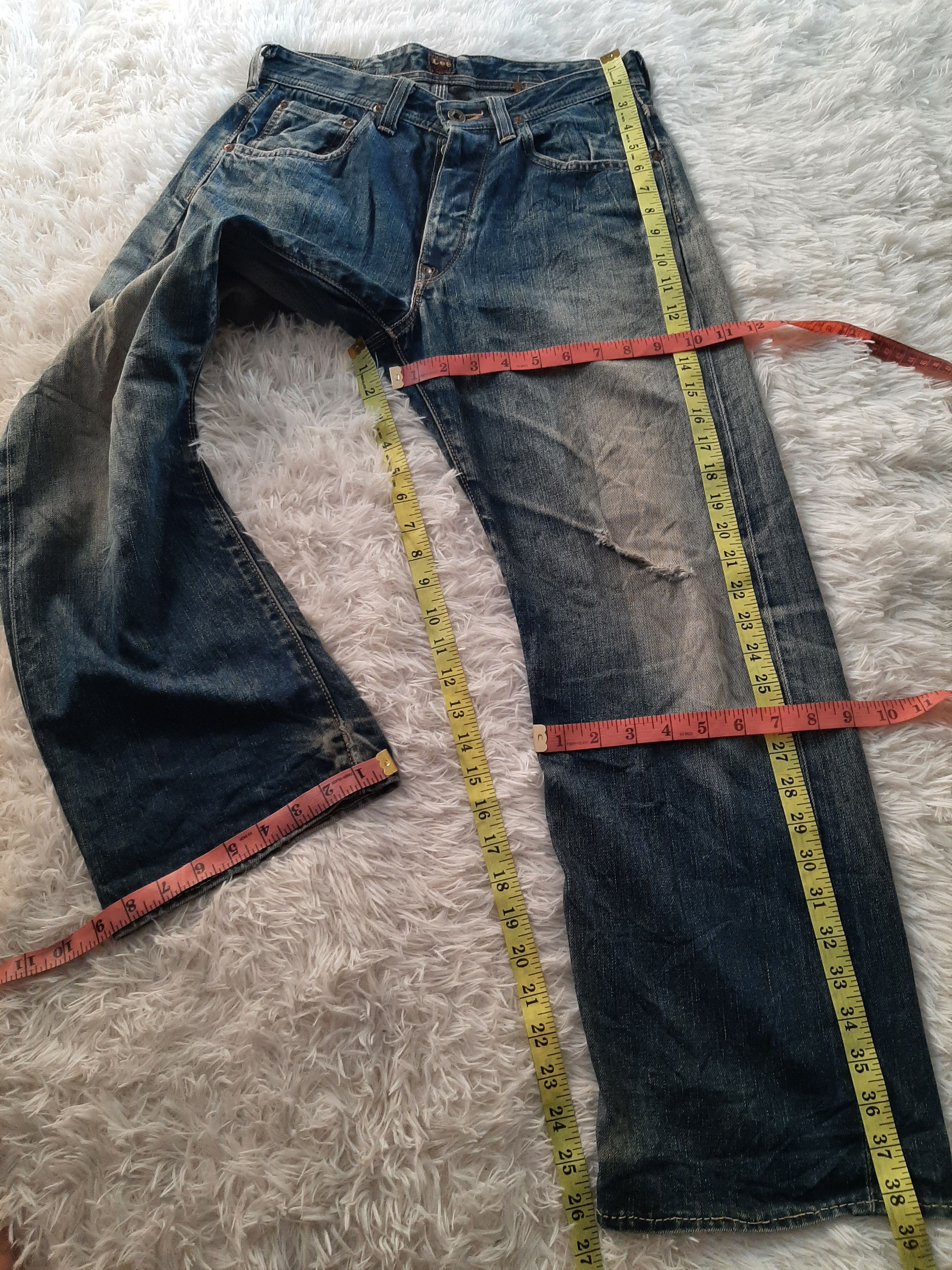 Lee × Vintage RARE VINTAGE 80s LEE COWBOY SELVAGE BUCKLE BACK DISTRESED Size US 29 - 25 Thumbnail