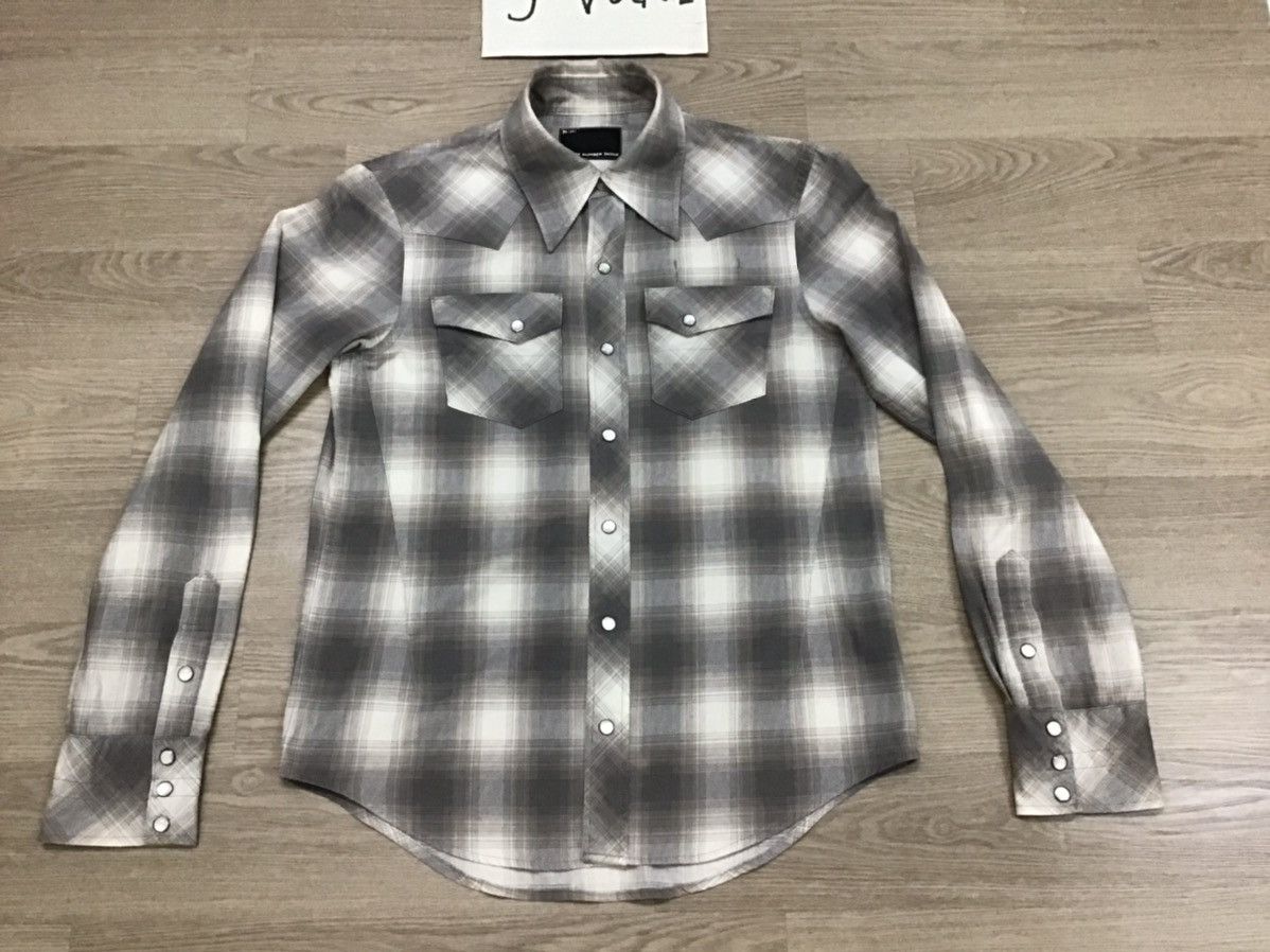 Number (N)ine × Takahiromiyashita The Soloist. Number Nine Musical Note Tartan Shirt Size US M / EU 48-50 / 2 - 3 Thumbnail