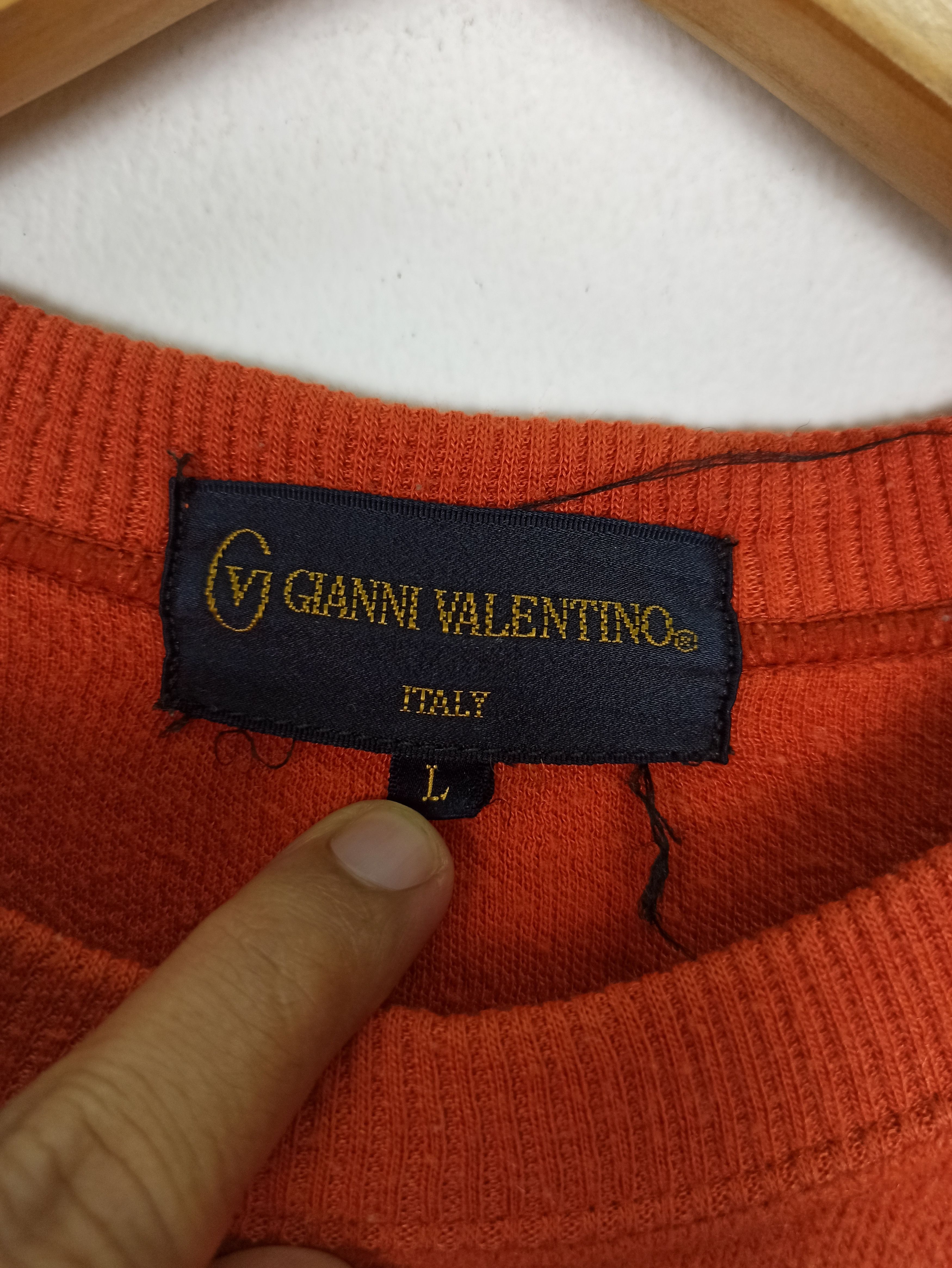 Gianni Valentino Rare🔥 Gianni Valentino Embroidery Big Logo Sweatshirts Size US L / EU 52-54 / 3 - 4 Thumbnail