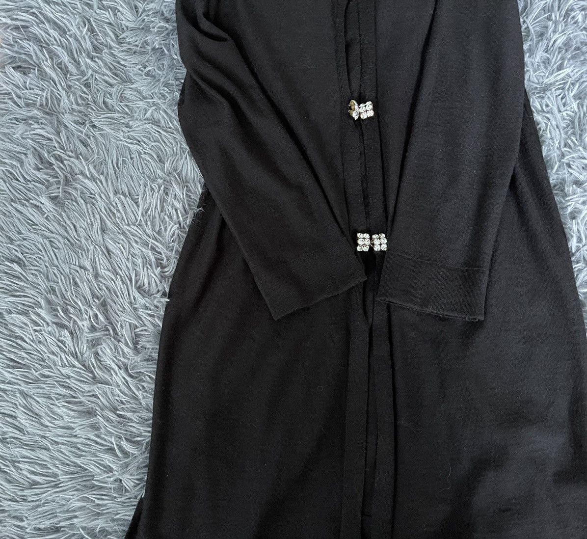 Sonia Rykiel × Vintage Sonia Rykiel 90s vintage wool cardigan with shining buttons Size S / US 4 / IT 40 - 5 Thumbnail