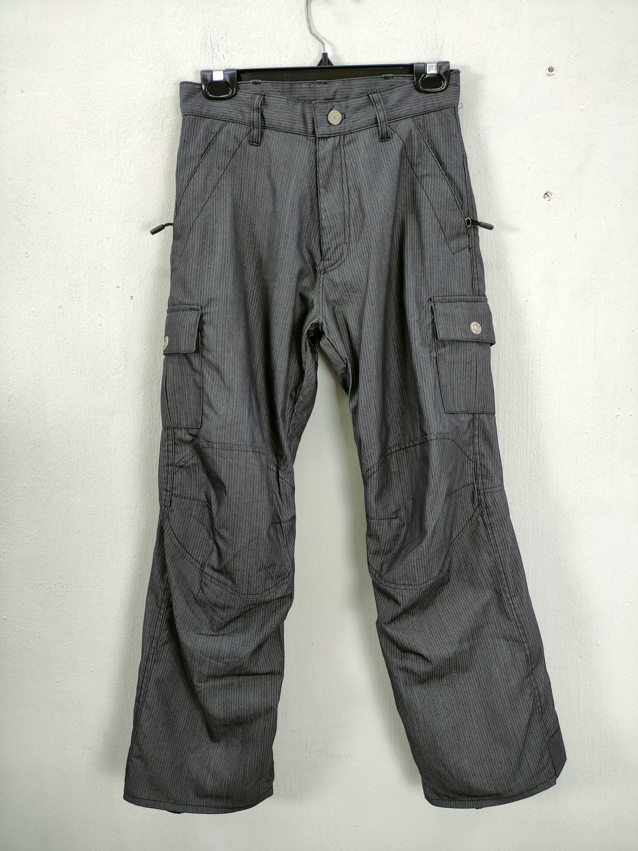 Japanese Brand Kissmark Cargo ski Pants Stripe Black Grailed