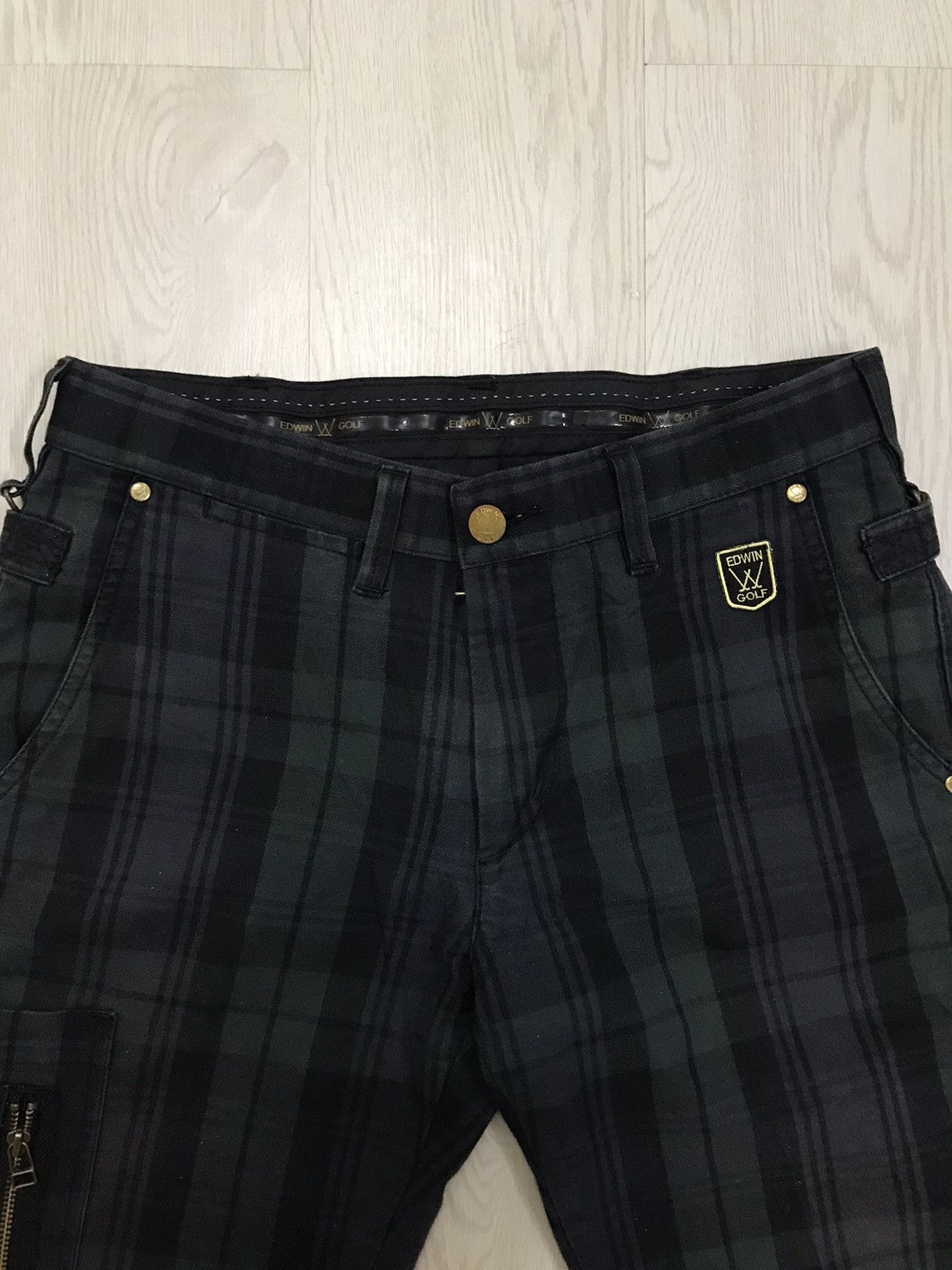 Edwin × Japanese Brand × Vintage Vintage Edwin Cargo Pants Plaid Bootcut Pants Size US 30 / EU 46 - 10 Thumbnail