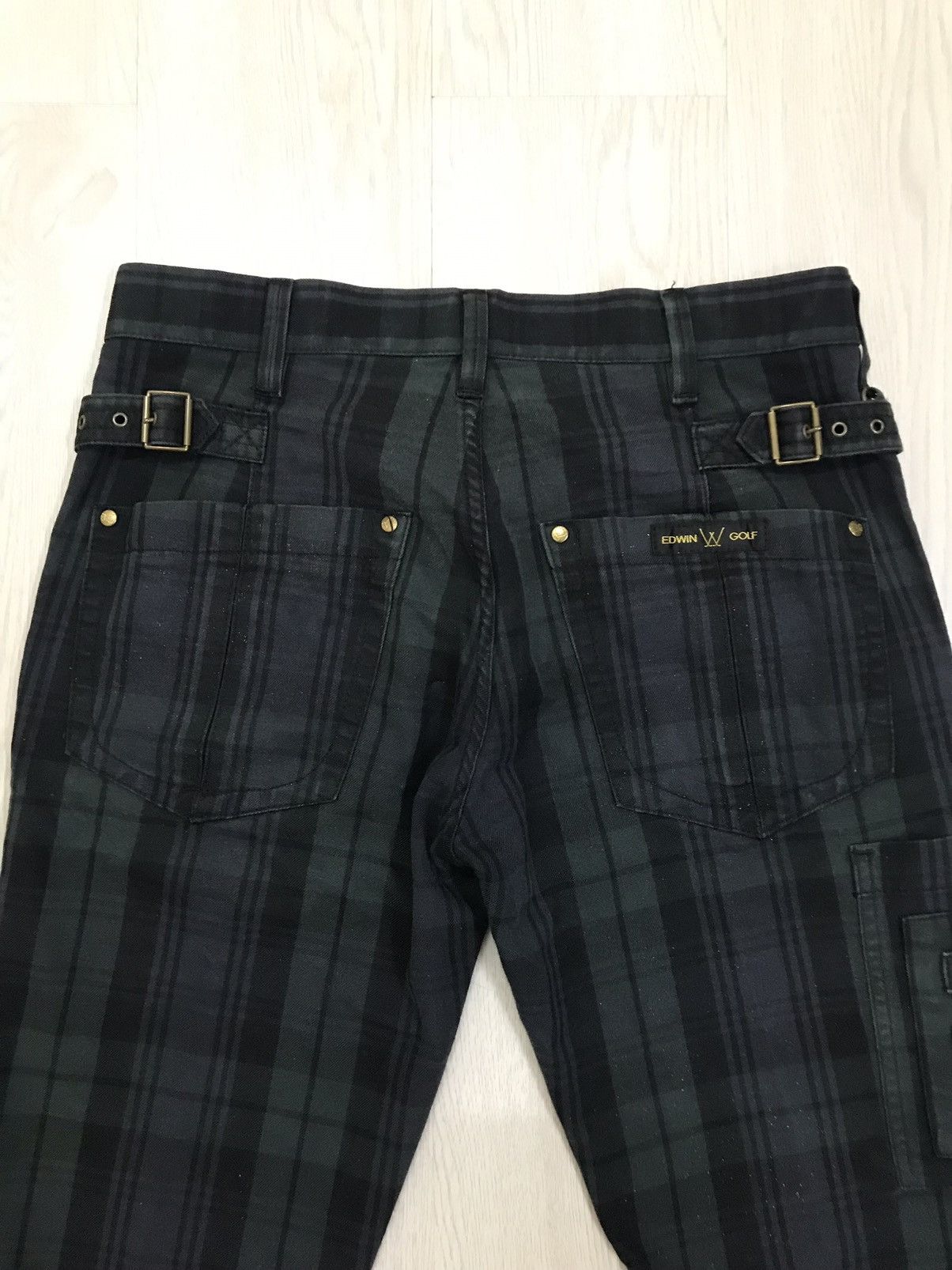 Edwin × Japanese Brand × Vintage Vintage Edwin Cargo Pants Plaid Bootcut Pants Size US 30 / EU 46 - 9 Thumbnail