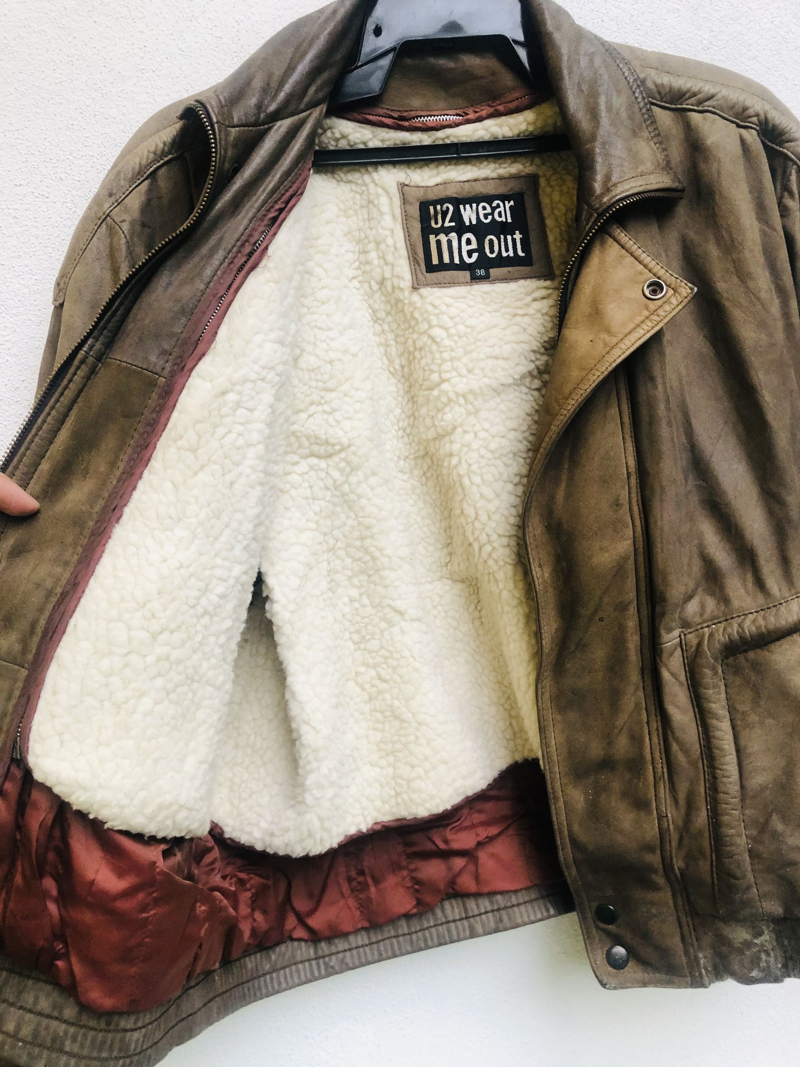 Japanese Brand × Vintage Vintage U2 Wear Me Out Leather Jacket Designed Style Size US L / EU 52-54 / 3 - 6 Thumbnail