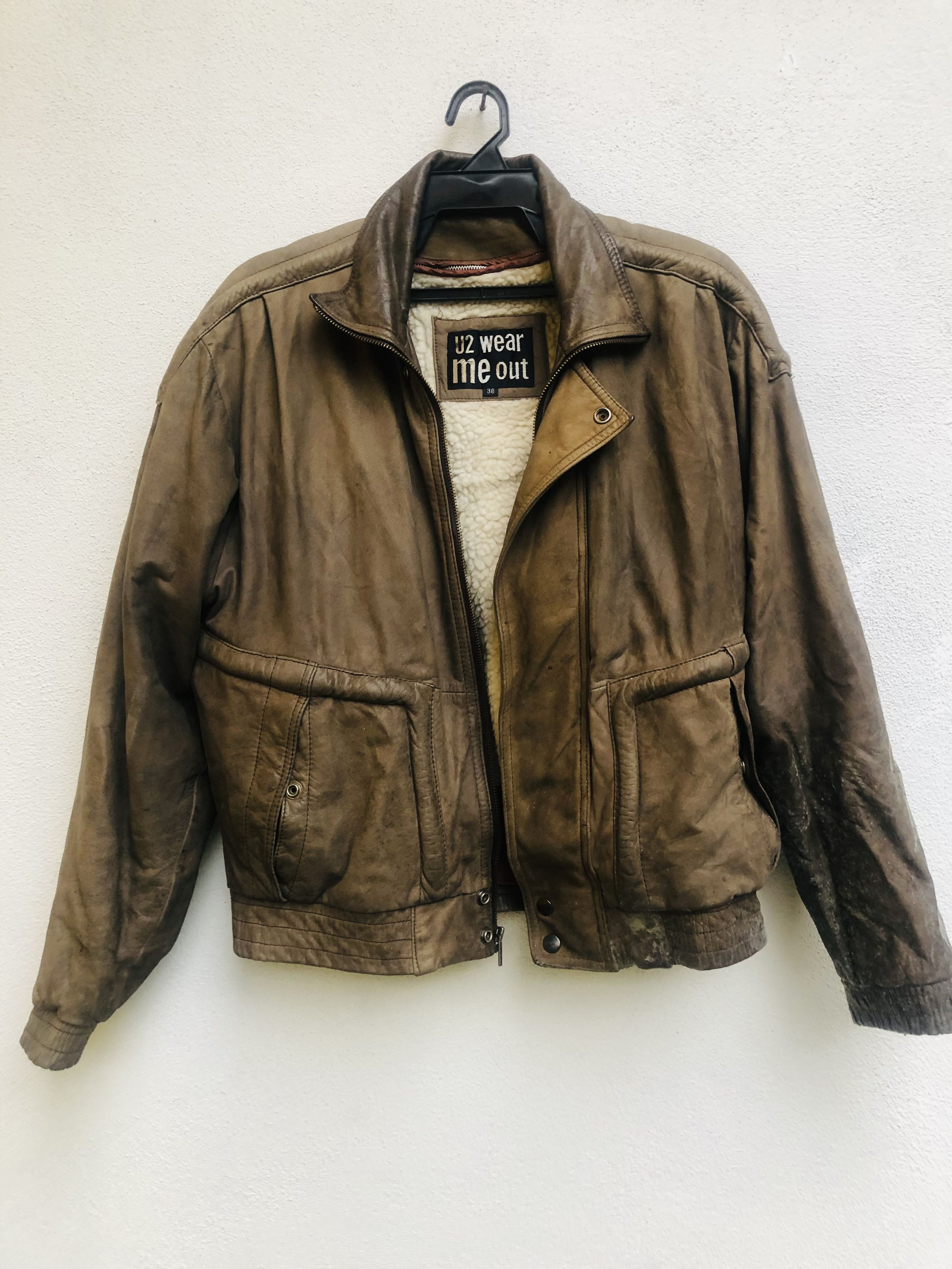Japanese Brand × Vintage Vintage U2 Wear Me Out Leather Jacket Designed Style Size US L / EU 52-54 / 3 - 1 Thumbnail