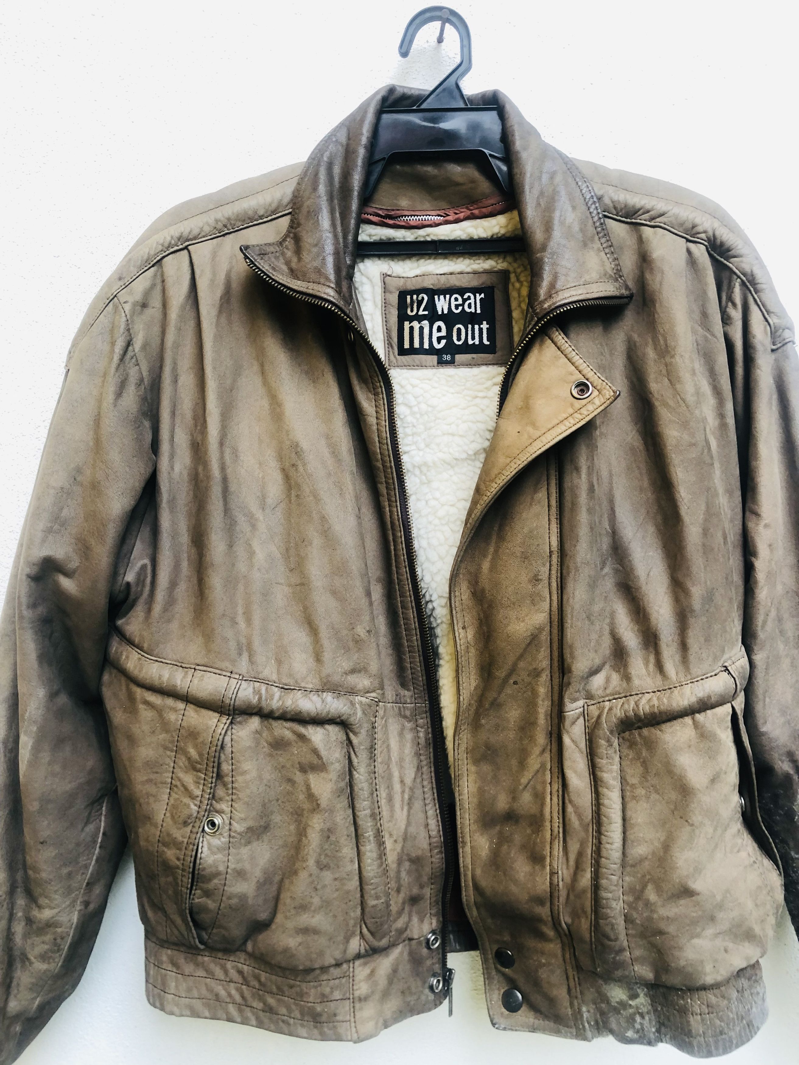 Japanese Brand × Vintage Vintage U2 Wear Me Out Leather Jacket Designed Style Size US L / EU 52-54 / 3 - 3 Thumbnail