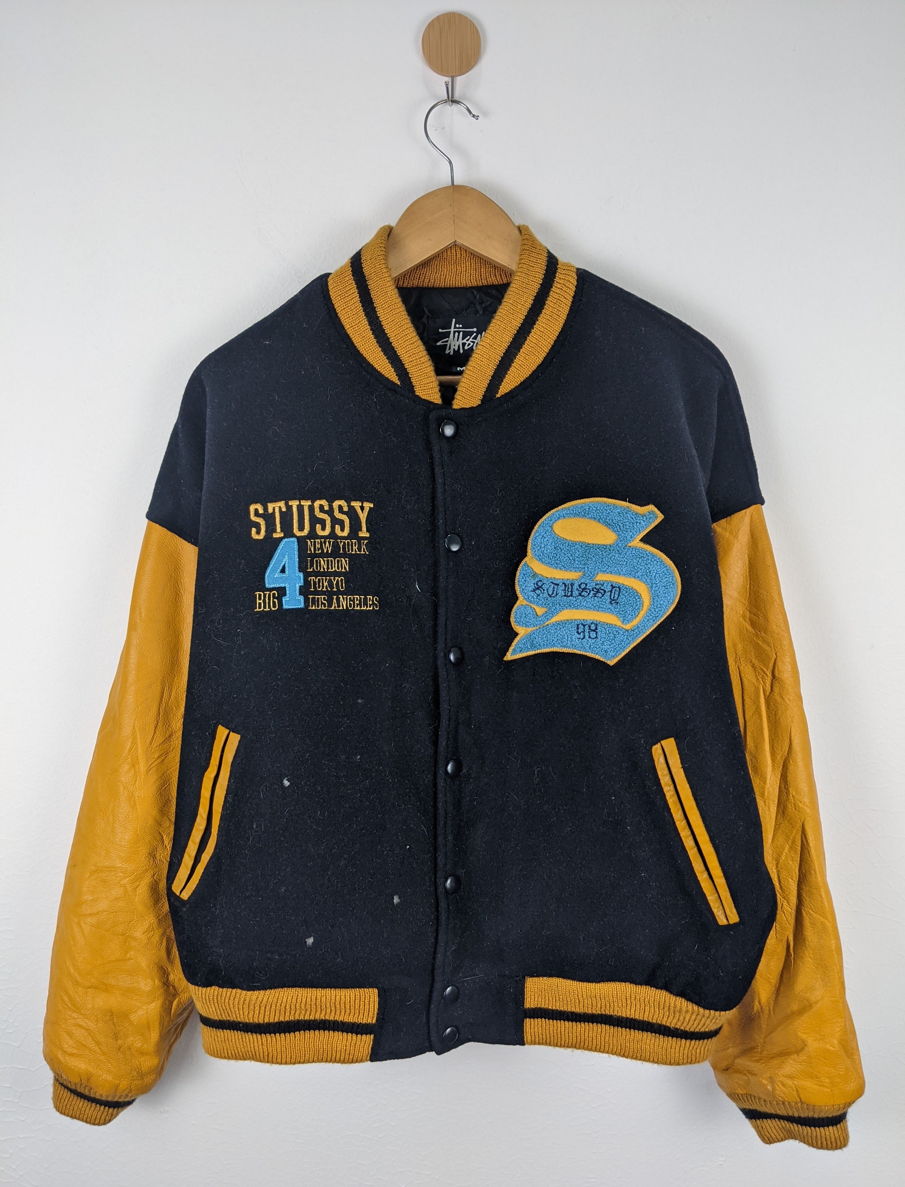 Stussy Vintage Stussy Big 4 City Varsity 90s 1997 Jacket | Grailed