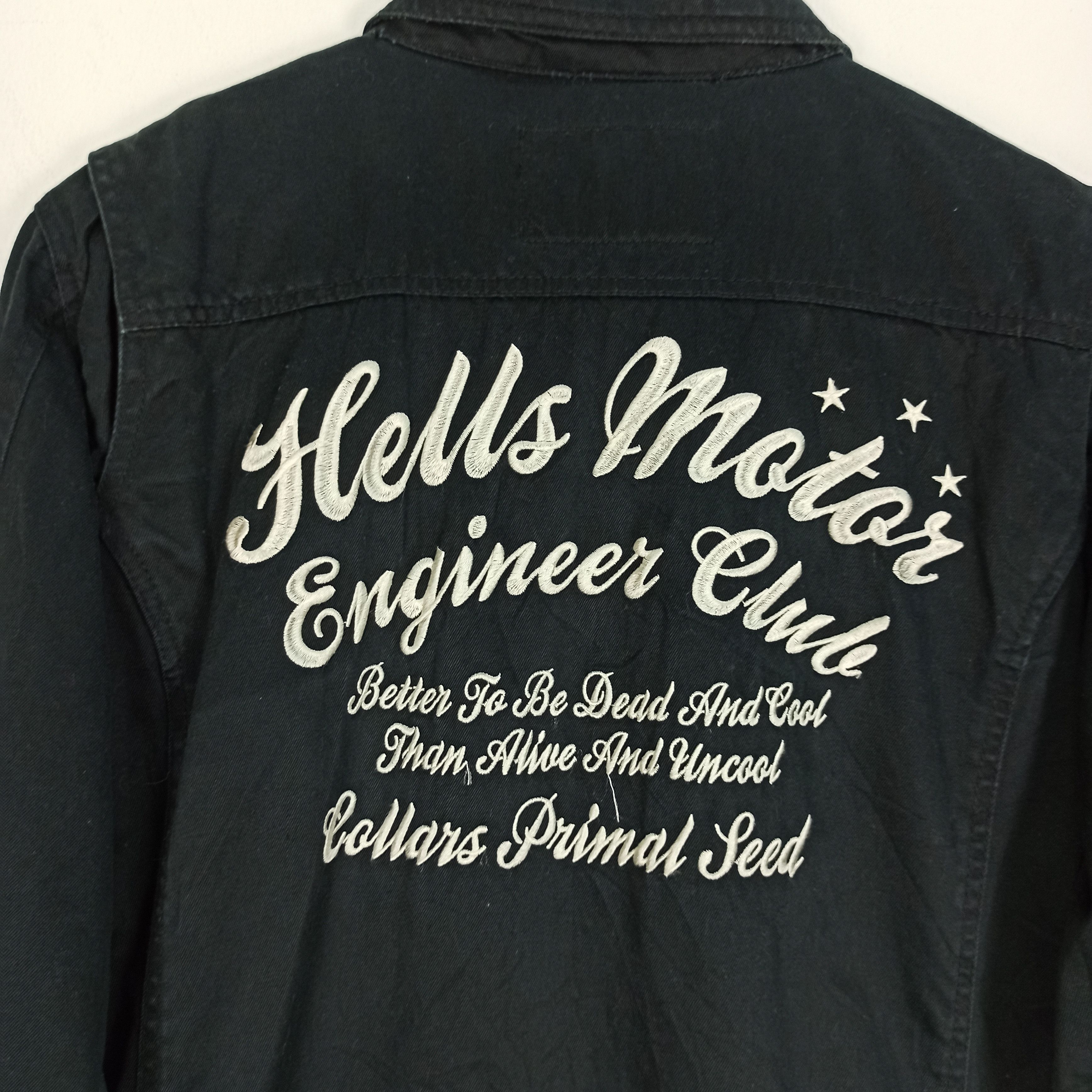 If Six Was Nine Rare Collars Primal Seed Jacket " Hells Motor Engineer Club" Size US L / EU 52-54 / 3 - 2 Thumbnail