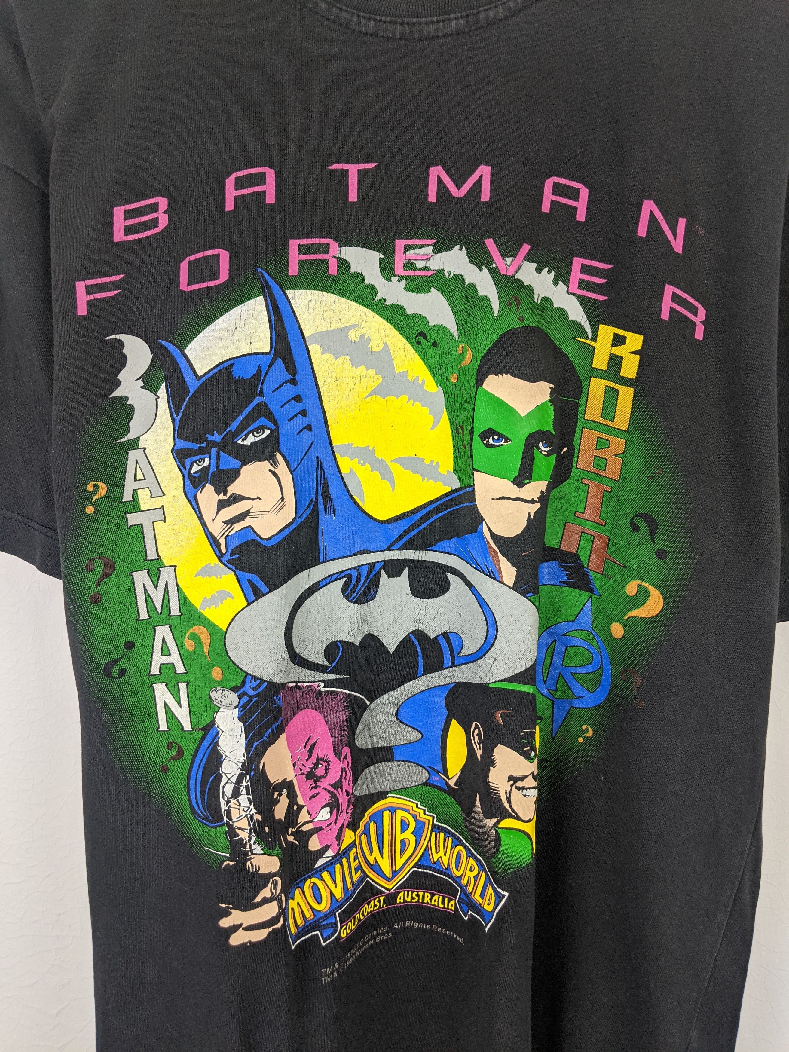 Vintage Vintage Batman Forever 1995 shirt 90s warner bros robin Size US L / EU 52-54 / 3 - 2 Thumbnail