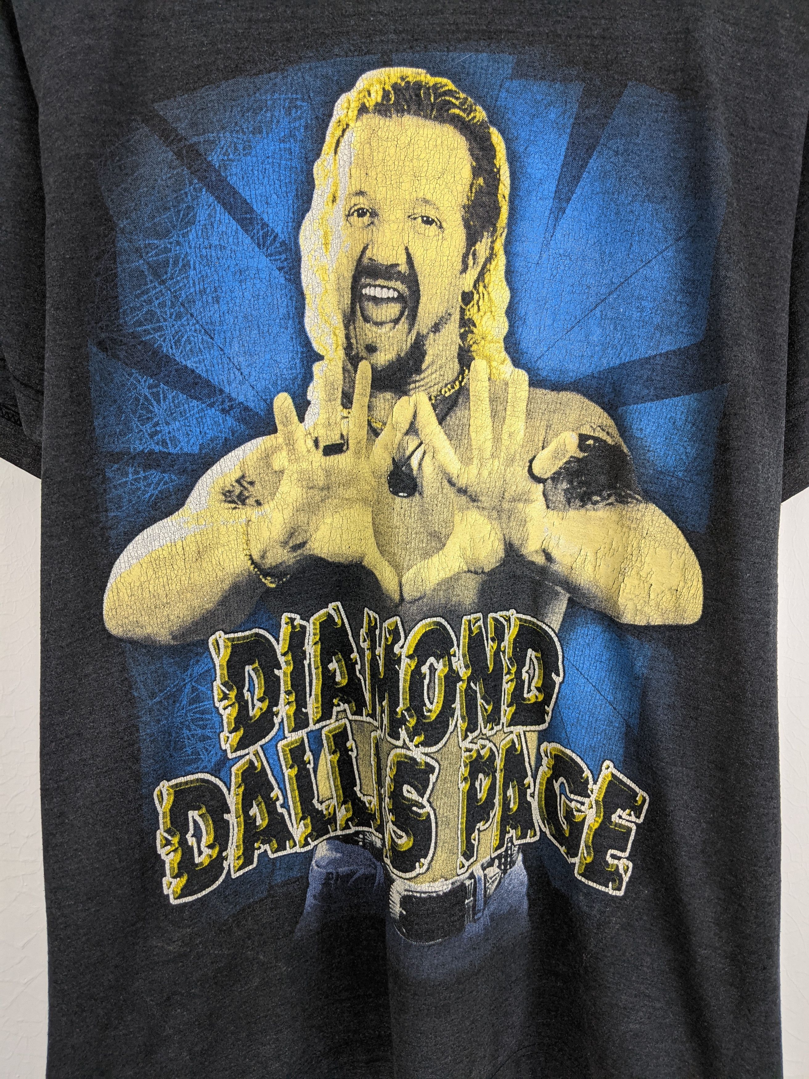 Vintage Vintage Bootleg Diamond Dallas Page Wrestling shirt Size US L / EU 52-54 / 3 - 3 Thumbnail