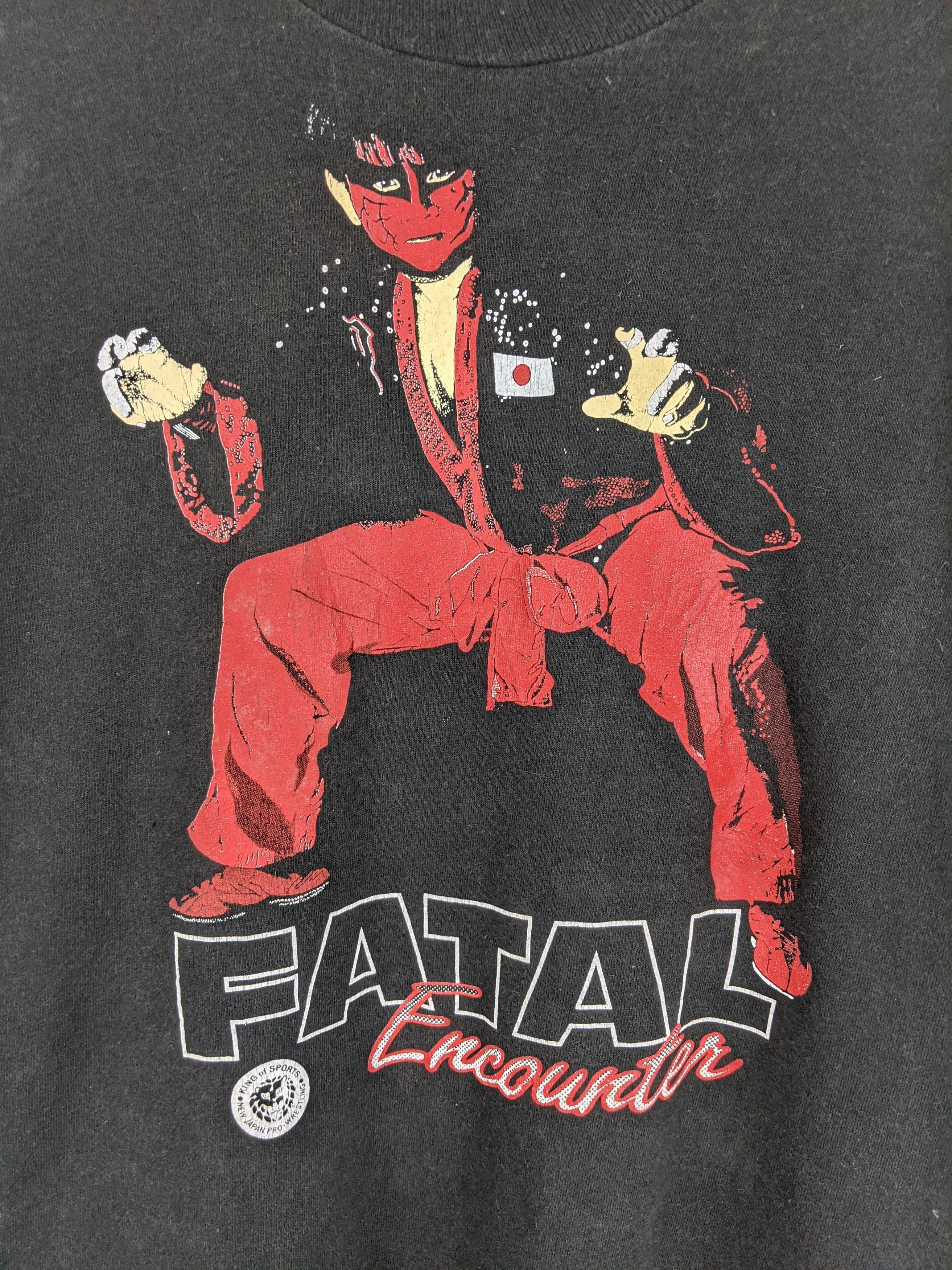 Vintage Vintage Fatal Encounter WWF Japan Pro Wrestling shirt Size US L / EU 52-54 / 3 - 2 Thumbnail