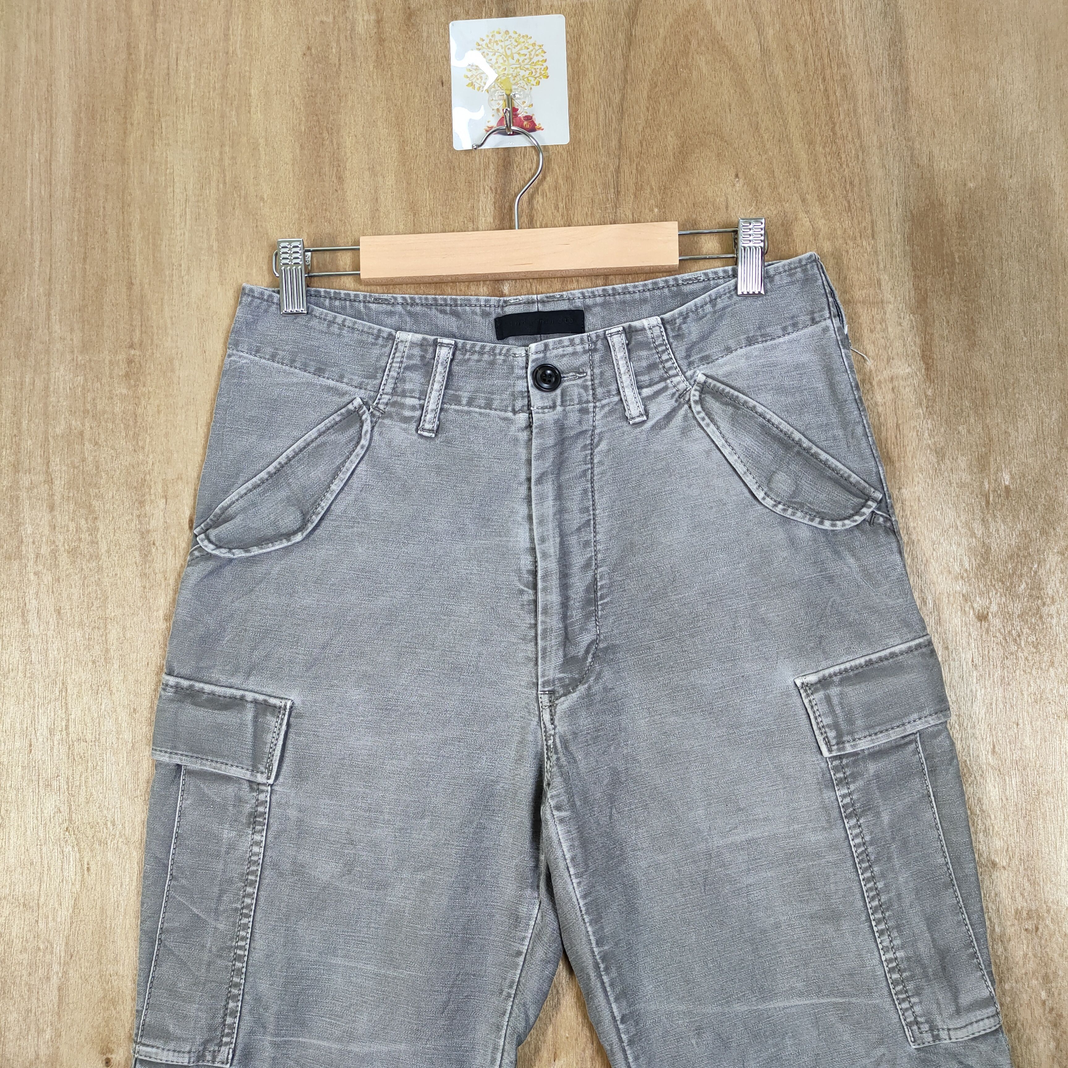 Vintage × junhashimoto VINTAGE JUNHASHIMOTO FADED FLARED CARGO PANTS Size US 30 / EU 46 - 3 Thumbnail