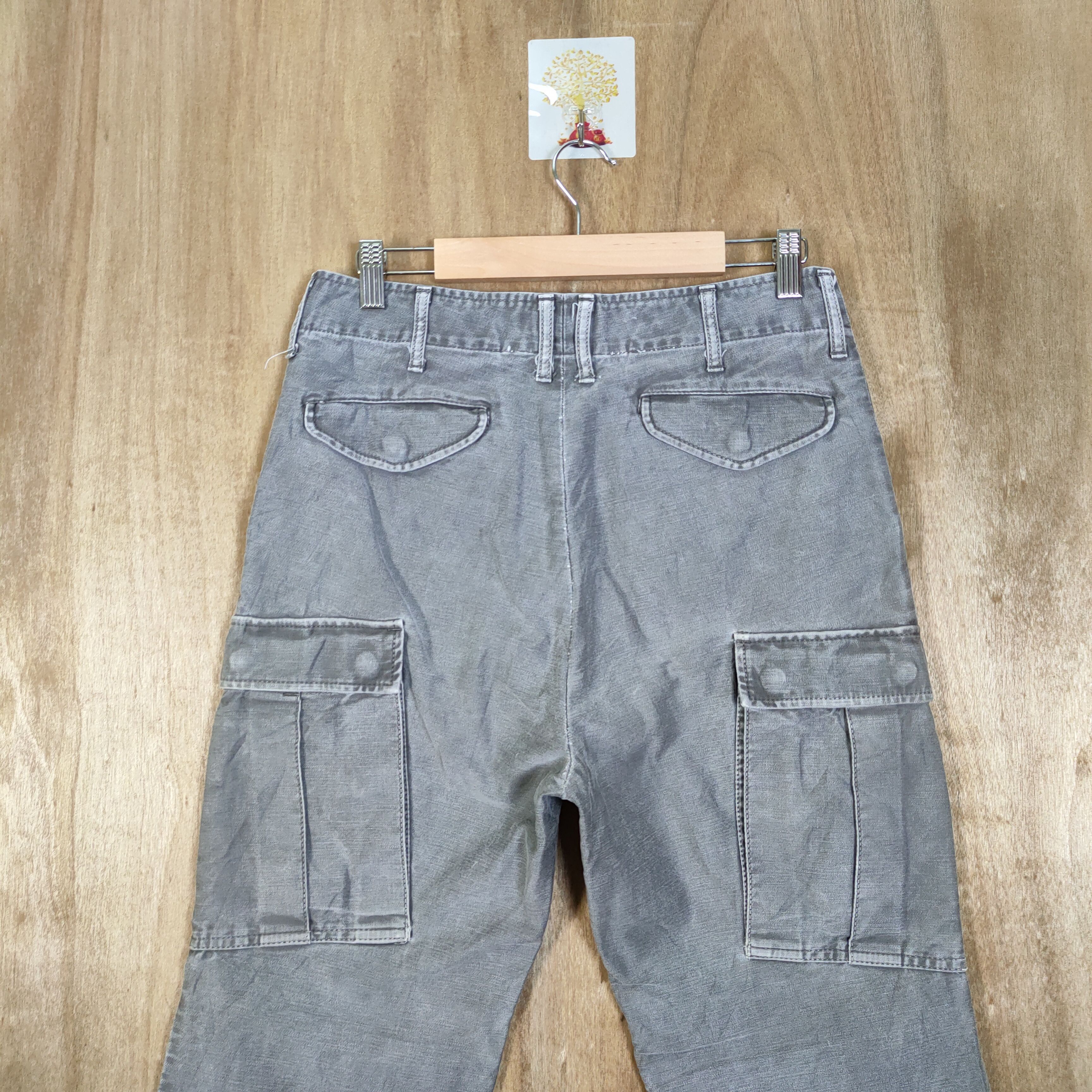 Vintage × junhashimoto VINTAGE JUNHASHIMOTO FADED FLARED CARGO PANTS Size US 30 / EU 46 - 11 Thumbnail