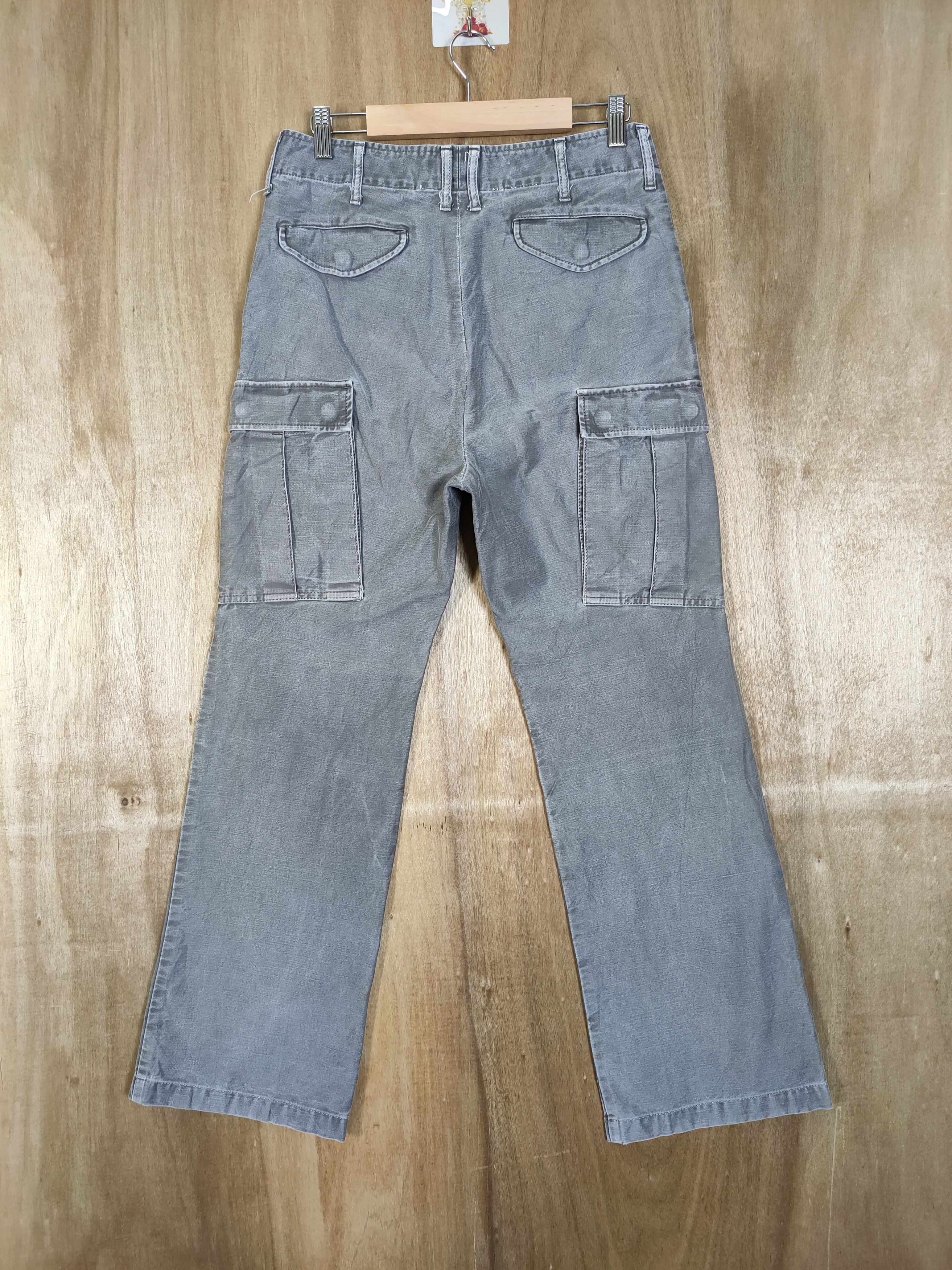 Vintage × junhashimoto VINTAGE JUNHASHIMOTO FADED FLARED CARGO PANTS Size US 30 / EU 46 - 2 Thumbnail