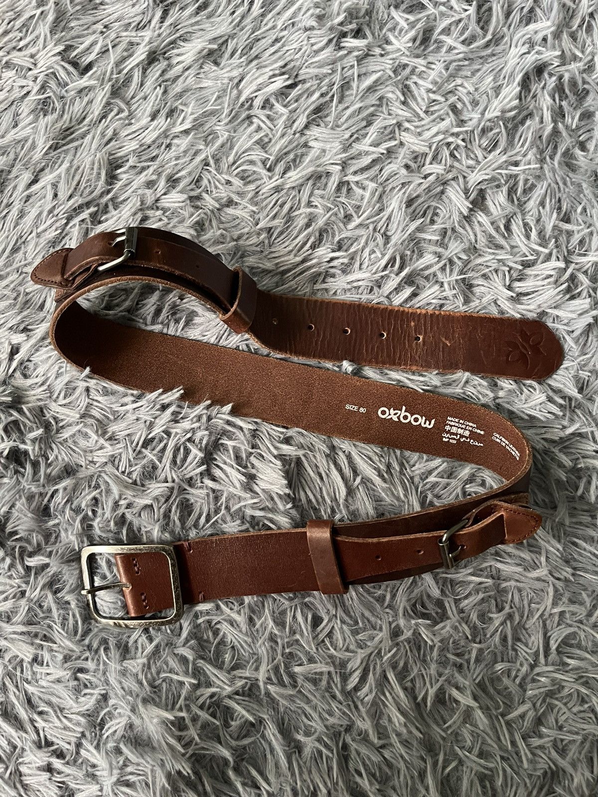 Cowboy Equipment × Oxbow × Vintage Oxbow Y2K vintage western leather belt 100cm Size 32 - 1 Thumbnail