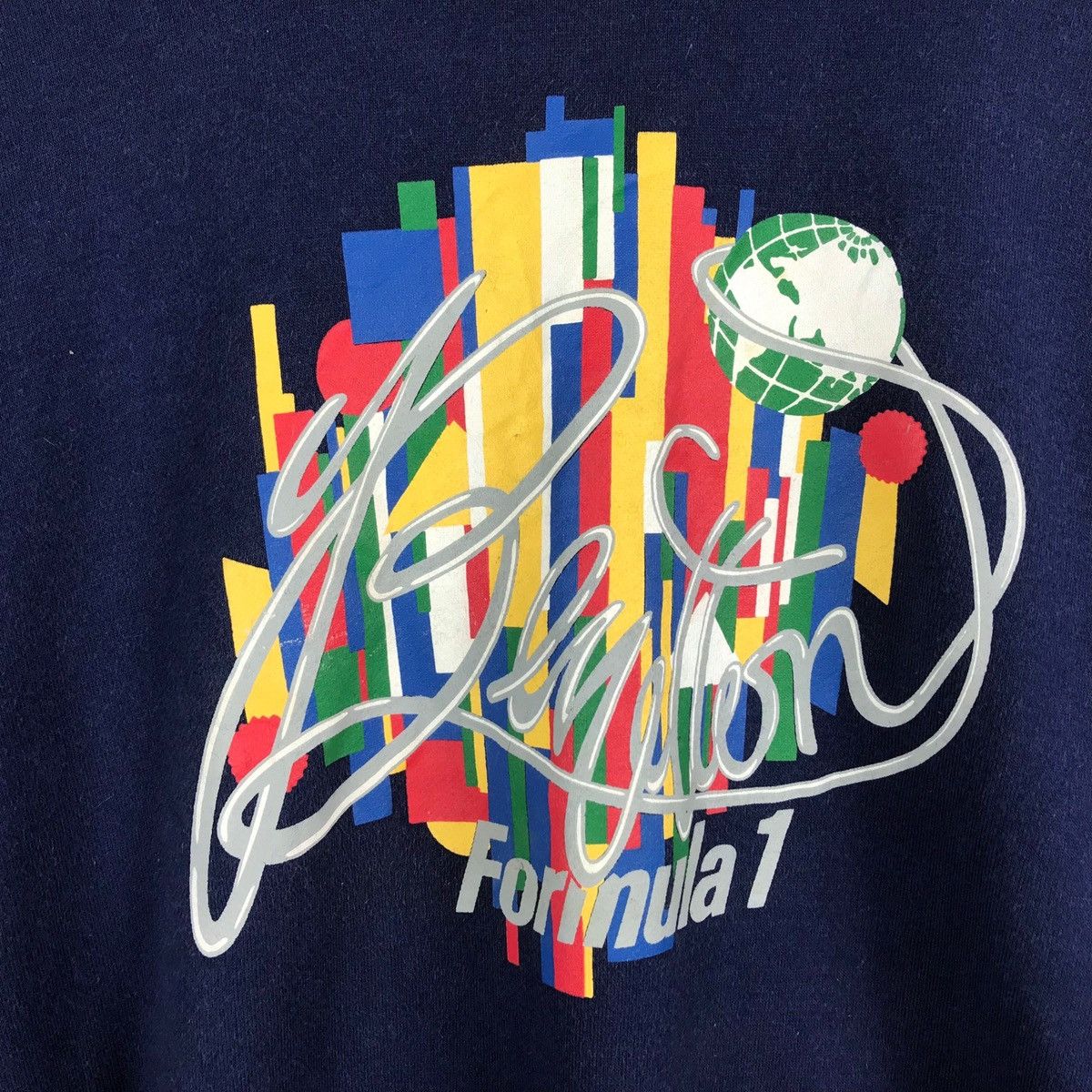 Benetton vintage benneton big logo jumper pullover sweatshirt Size US L / EU 52-54 / 3 - 5 Thumbnail