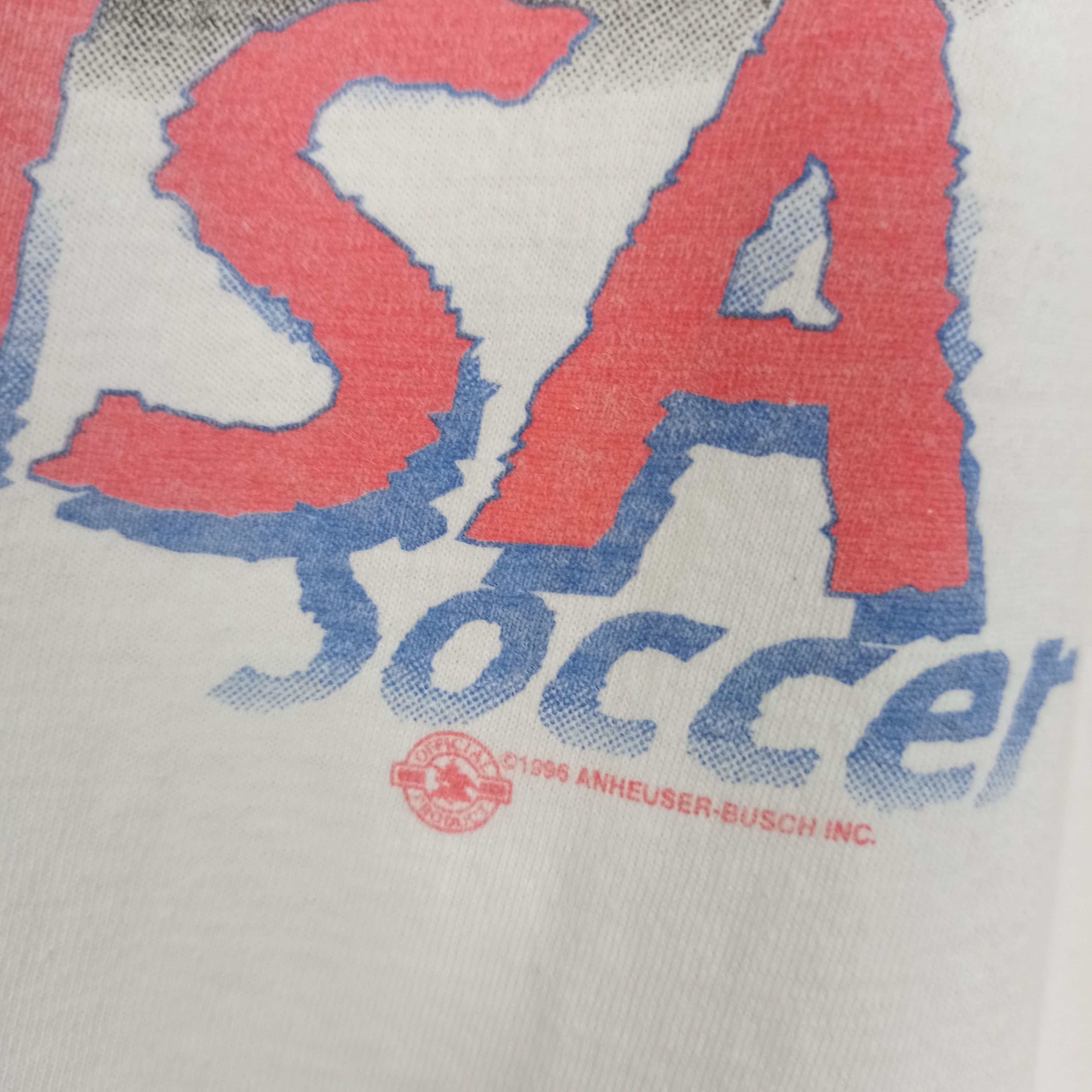 Budweiser Vintage 90s Olympic Soccer Atlanta 1996 Budweiser Tees Size US XL / EU 56 / 4 - 4 Thumbnail