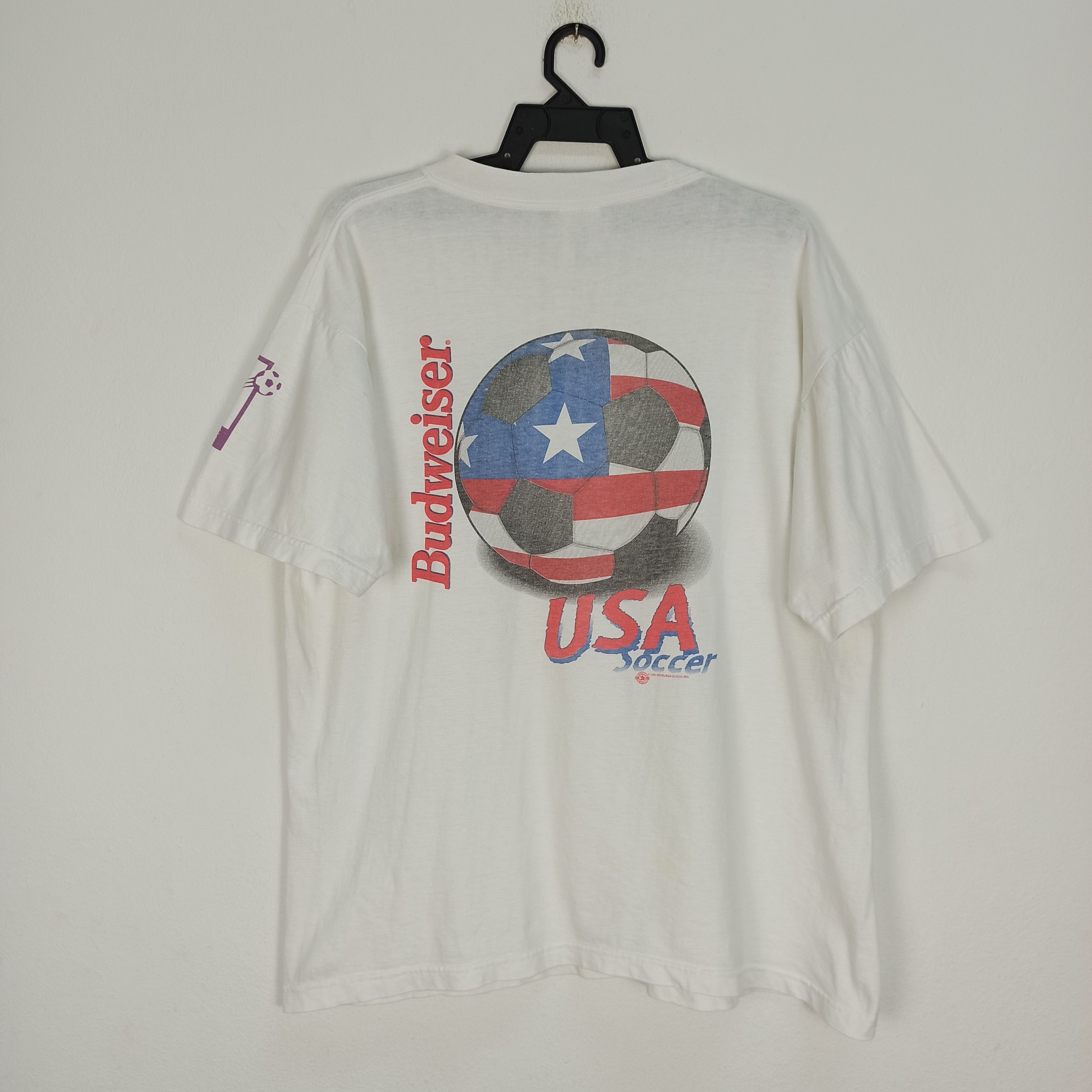 Budweiser Vintage 90s Olympic Soccer Atlanta 1996 Budweiser Tees Size US XL / EU 56 / 4 - 1 Thumbnail