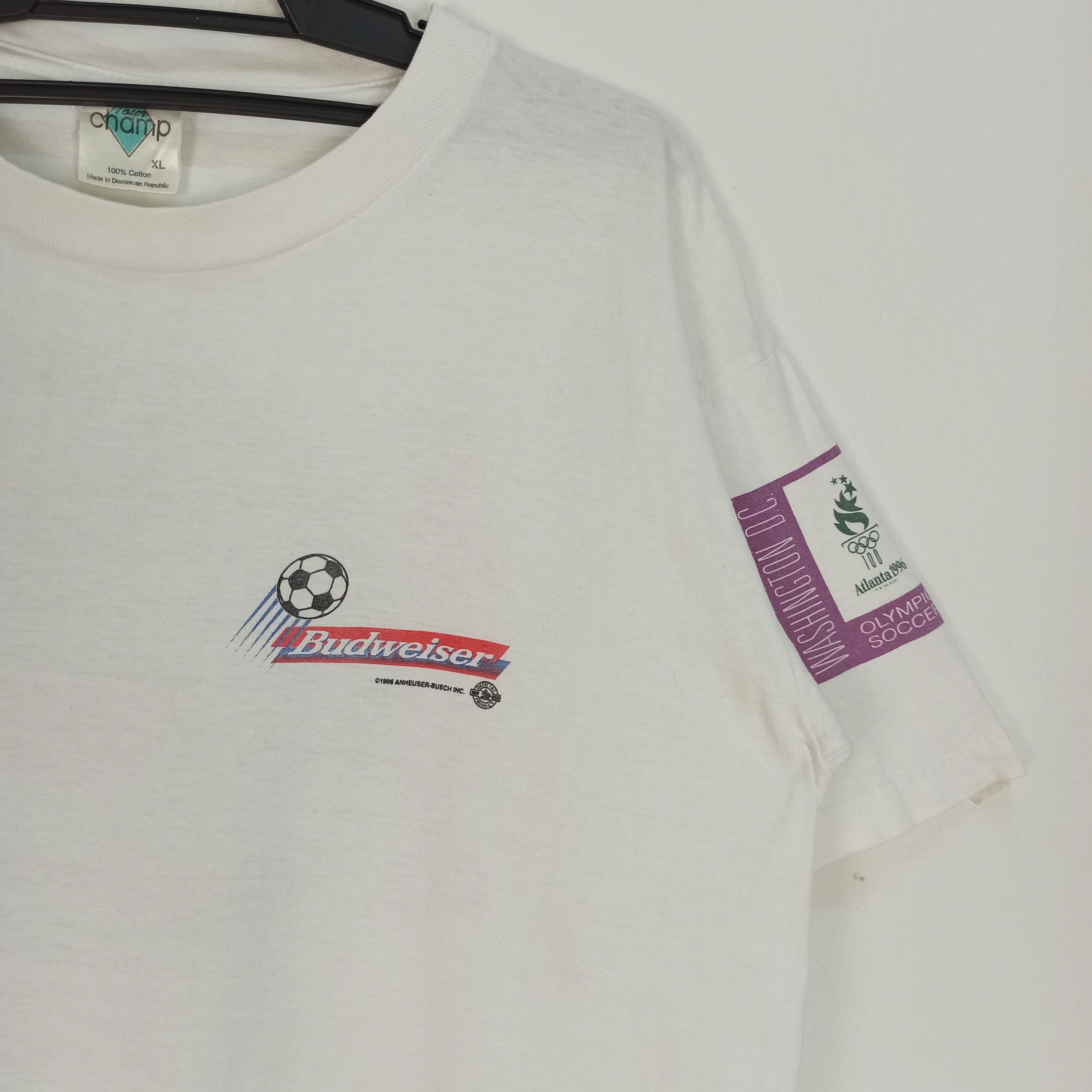 Budweiser Vintage 90s Olympic Soccer Atlanta 1996 Budweiser Tees Size US XL / EU 56 / 4 - 6 Thumbnail