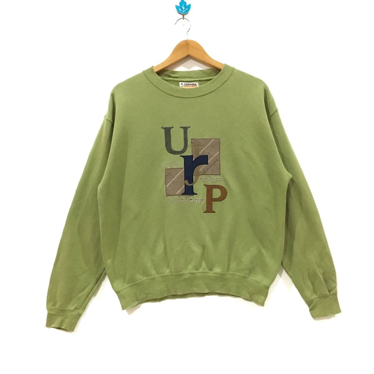 Renoma vintage up renoma big logo jumper pullover sweatshirt Size US L / EU 52-54 / 3 - 1 Thumbnail