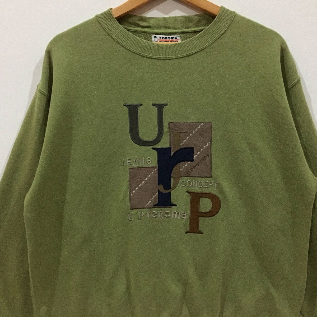Renoma vintage up renoma big logo jumper pullover sweatshirt Size US L / EU 52-54 / 3 - 3 Thumbnail