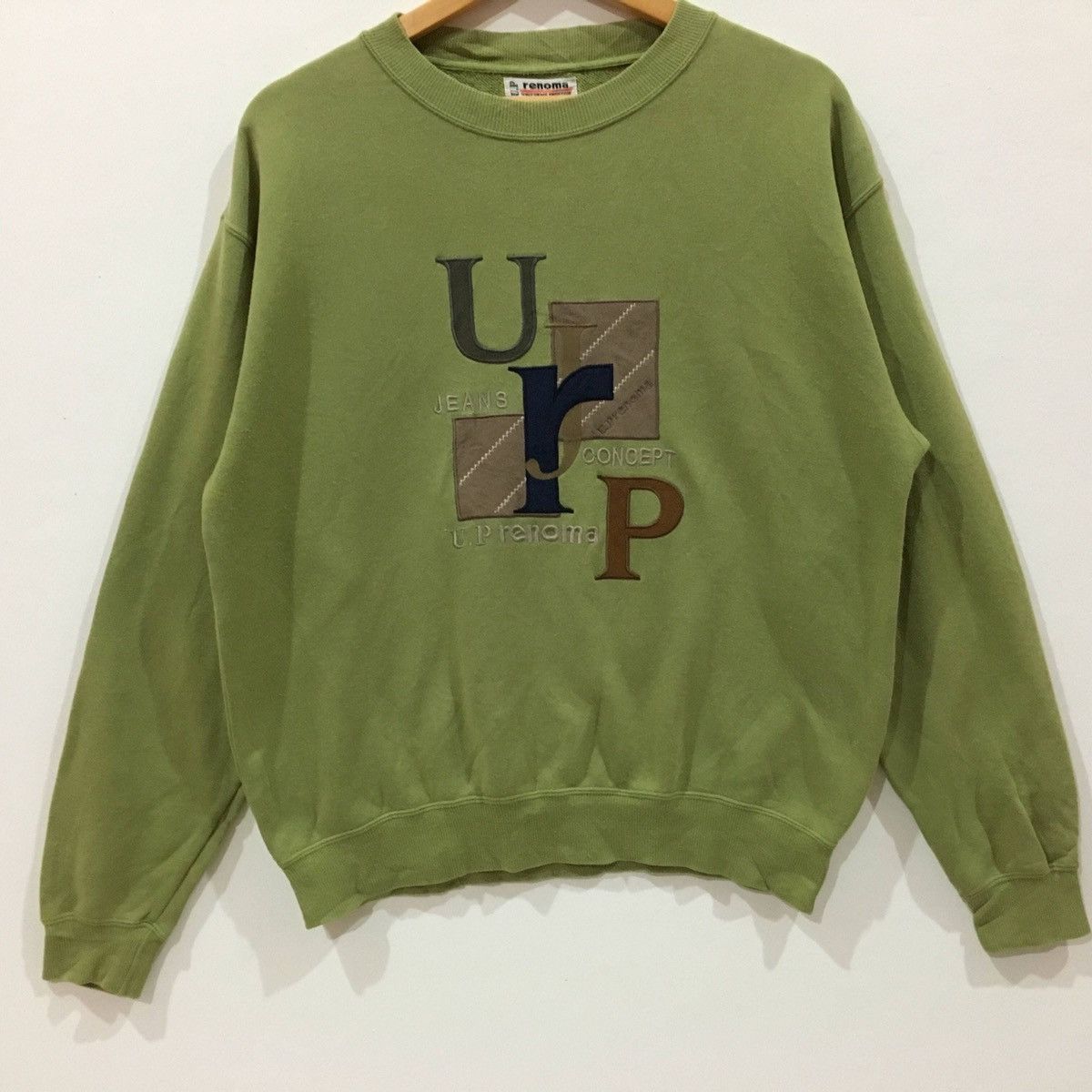 Renoma vintage up renoma big logo jumper pullover sweatshirt Size US L / EU 52-54 / 3 - 2 Thumbnail
