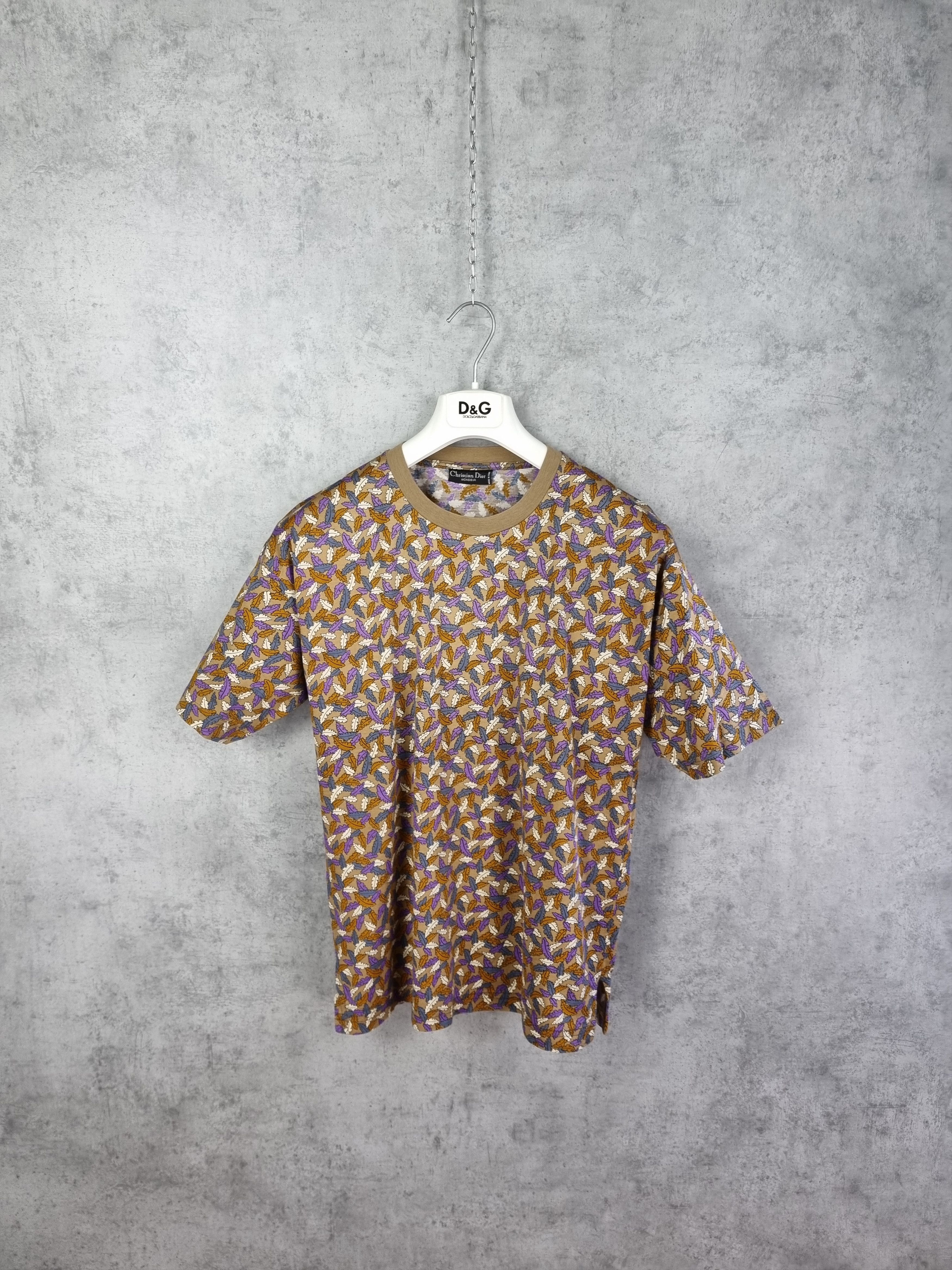 Christian Dior Monsieur × Vintage 🍂 90s Christian Dior Monsieur Leafs All over Print Tee Size US M / EU 48-50 / 2 - 9 Thumbnail