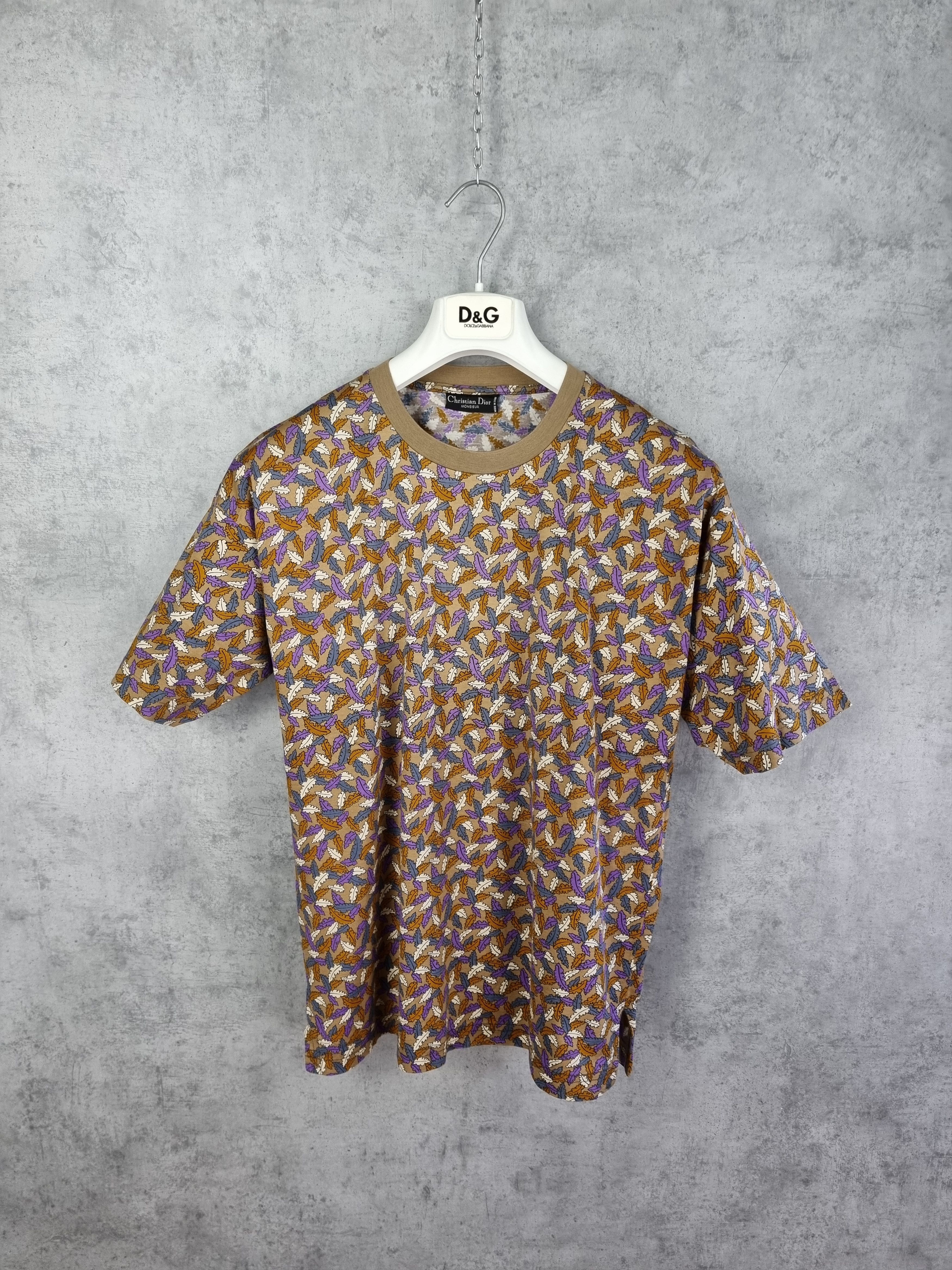 Christian Dior Monsieur × Vintage 🍂 90s Christian Dior Monsieur Leafs All over Print Tee Size US M / EU 48-50 / 2 - 6 Thumbnail