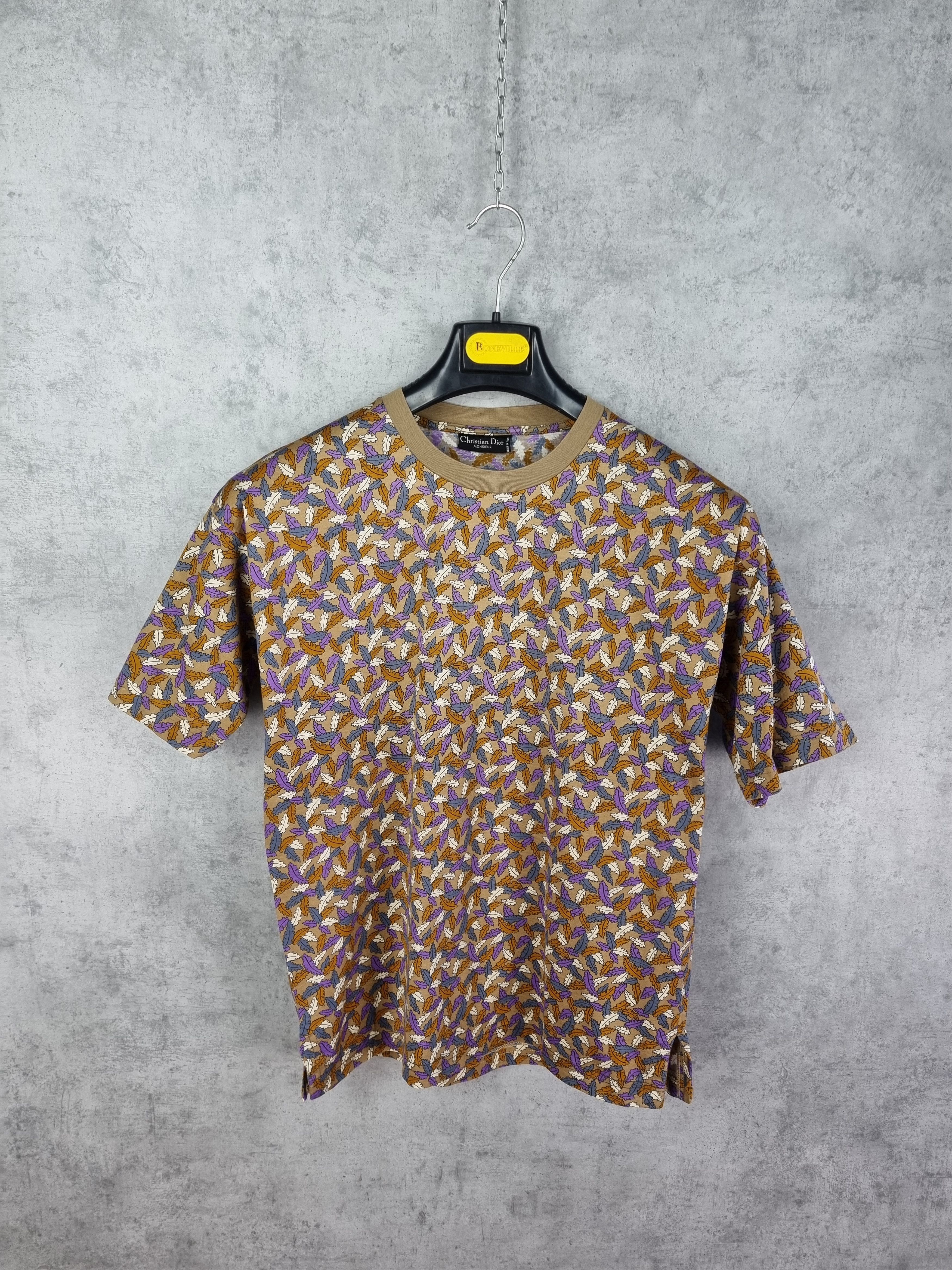 Christian Dior Monsieur × Vintage 🍂 90s Christian Dior Monsieur Leafs All over Print Tee Size US M / EU 48-50 / 2 - 3 Thumbnail