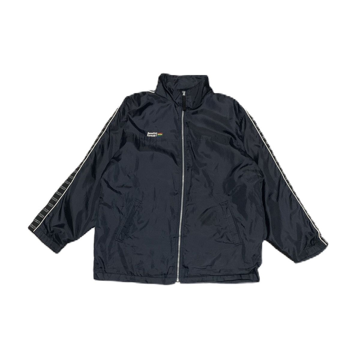 image of Archival Clothing x Racing Vintage 90's Benetton Formula 1 Jacket in Navy Blue, Men's (Size Large)