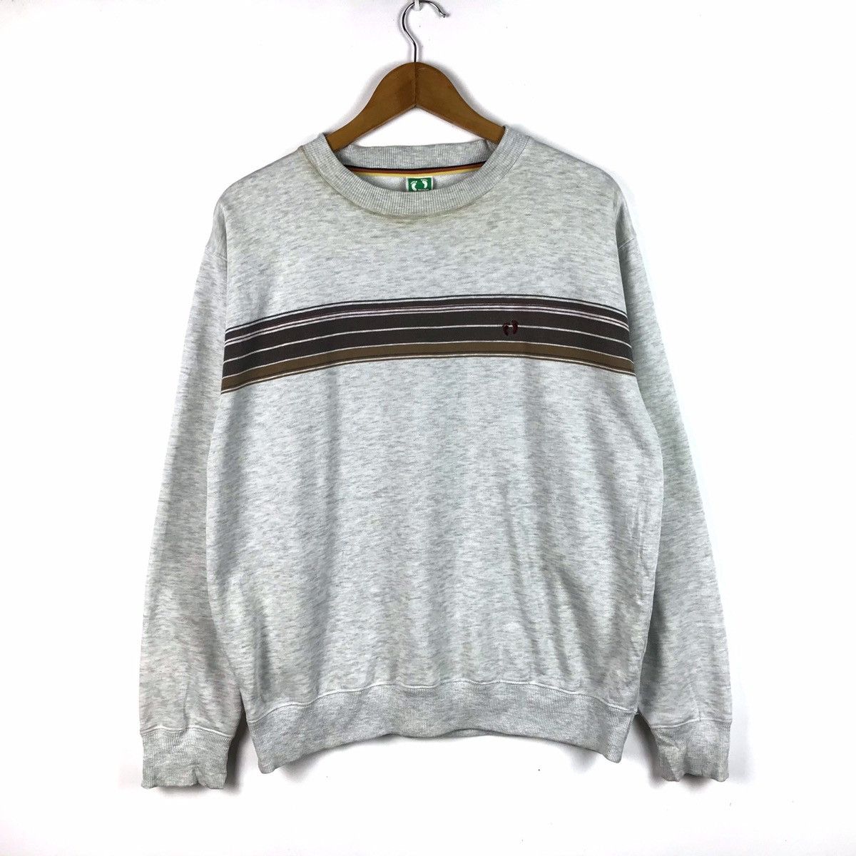 image of Vintage Hang Ten Jumper Pullover Sweatshirt in Grey, Men's (Size Large)