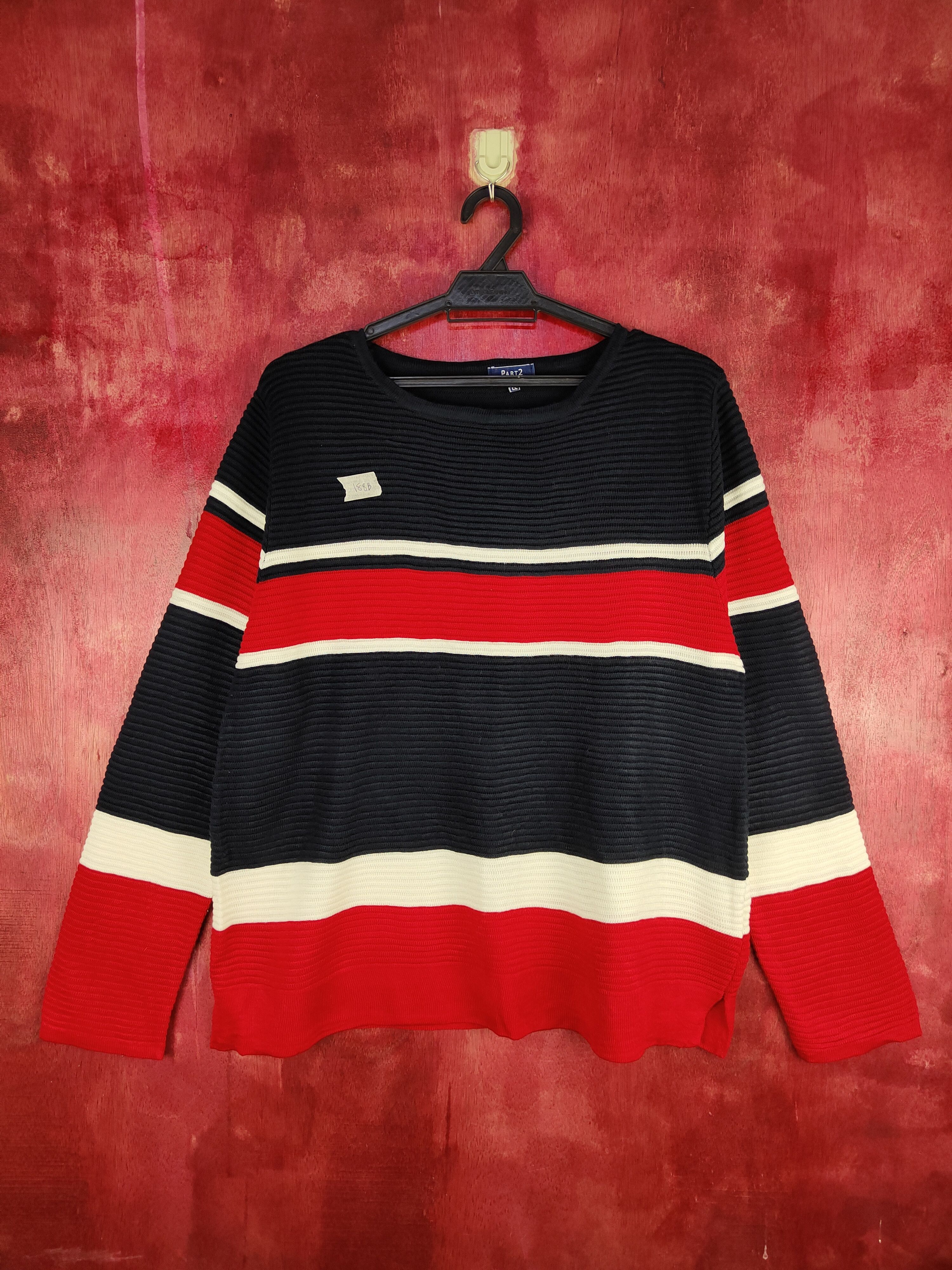 Junko Shimada Part 2 by Junko Shimada Blue/Red Knitwear #188B Size US L / EU 52-54 / 3 - 1 Thumbnail