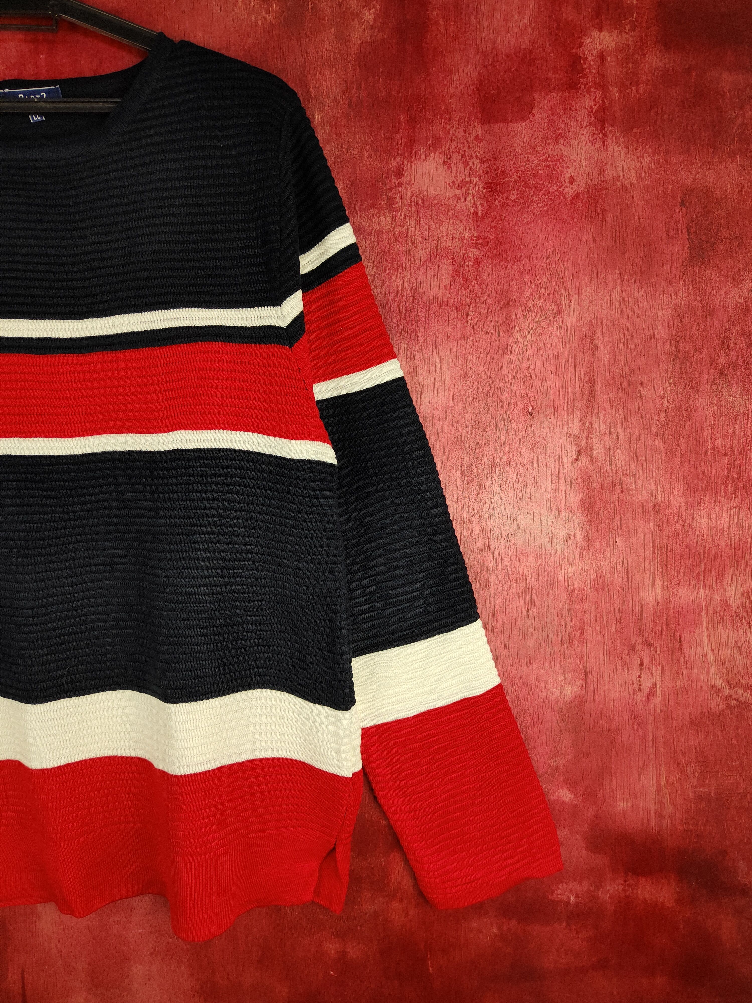 Junko Shimada Part 2 by Junko Shimada Blue/Red Knitwear #188B Size US L / EU 52-54 / 3 - 5 Thumbnail