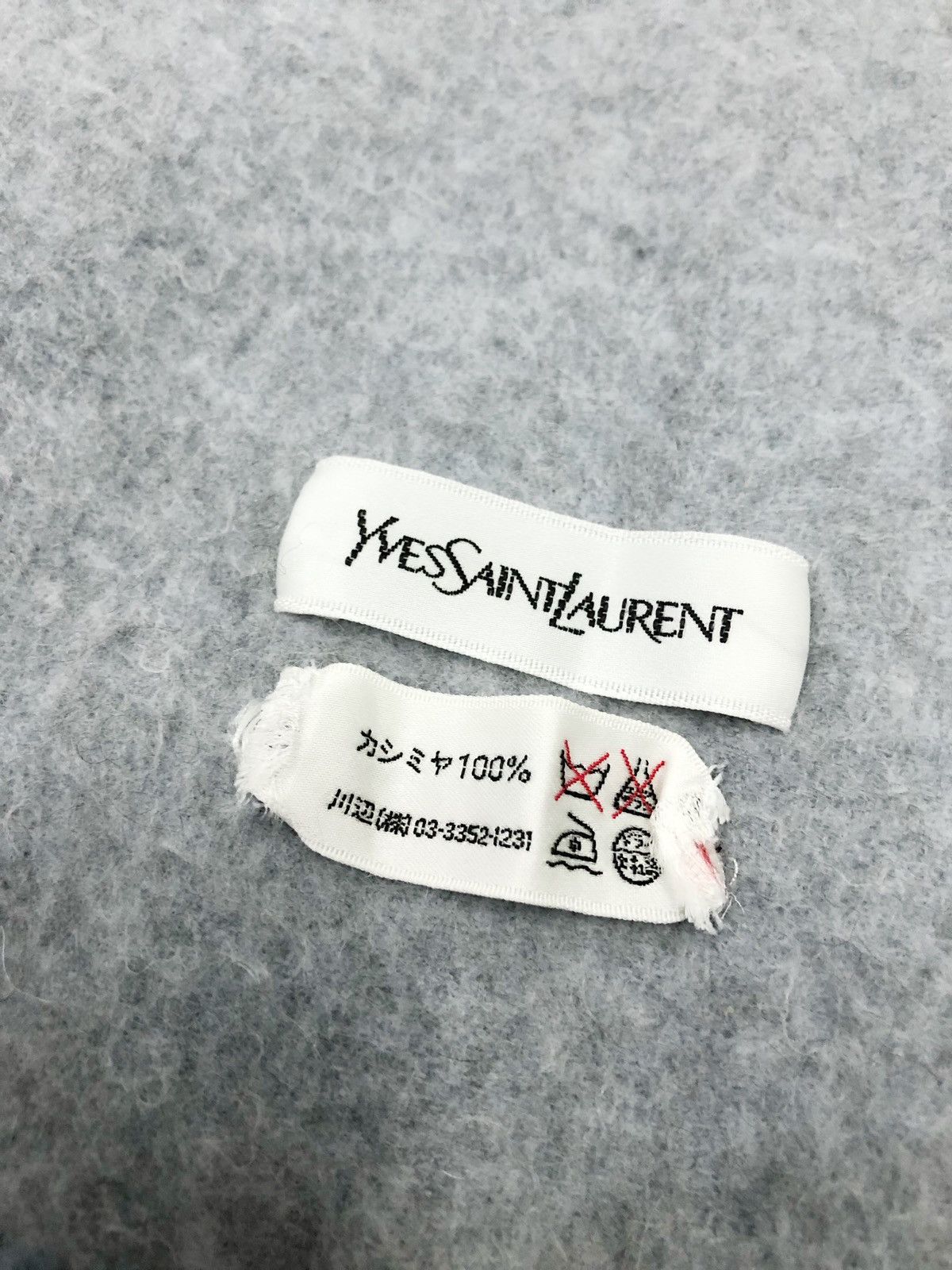 Vintage × Yves Saint Laurent Vintage 90s YSL wool body Shawl scarf muffler Size ONE SIZE - 6 Thumbnail