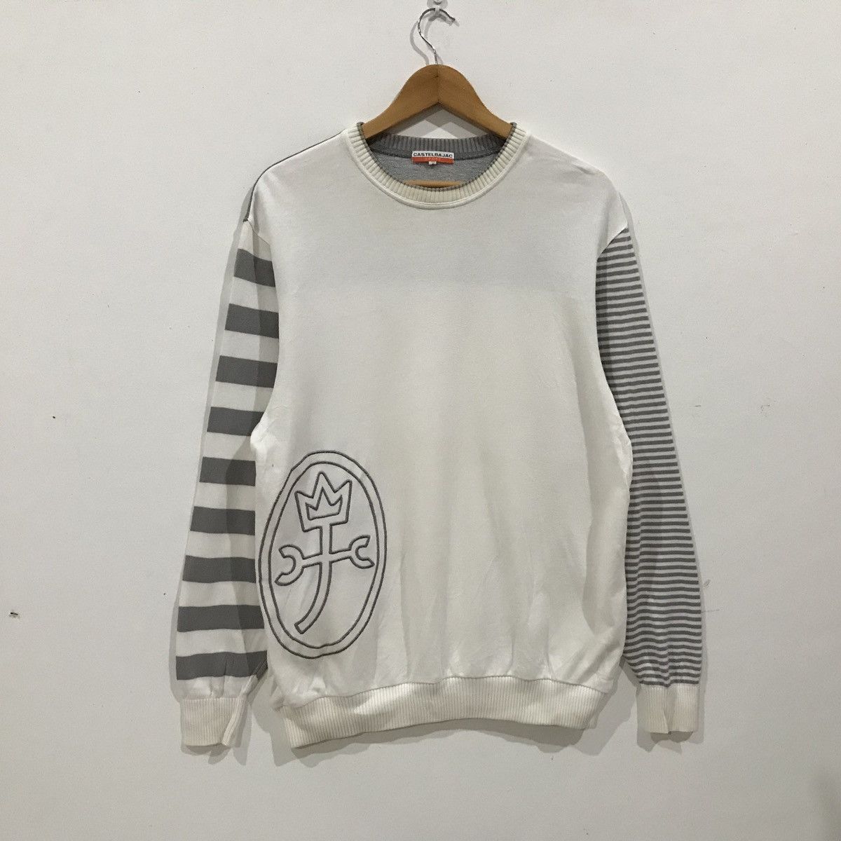 image of Jean Charles De Castelbajac x Vintage Castelbajac Sport Jumper Pullover Sweatshirt in White (Size M