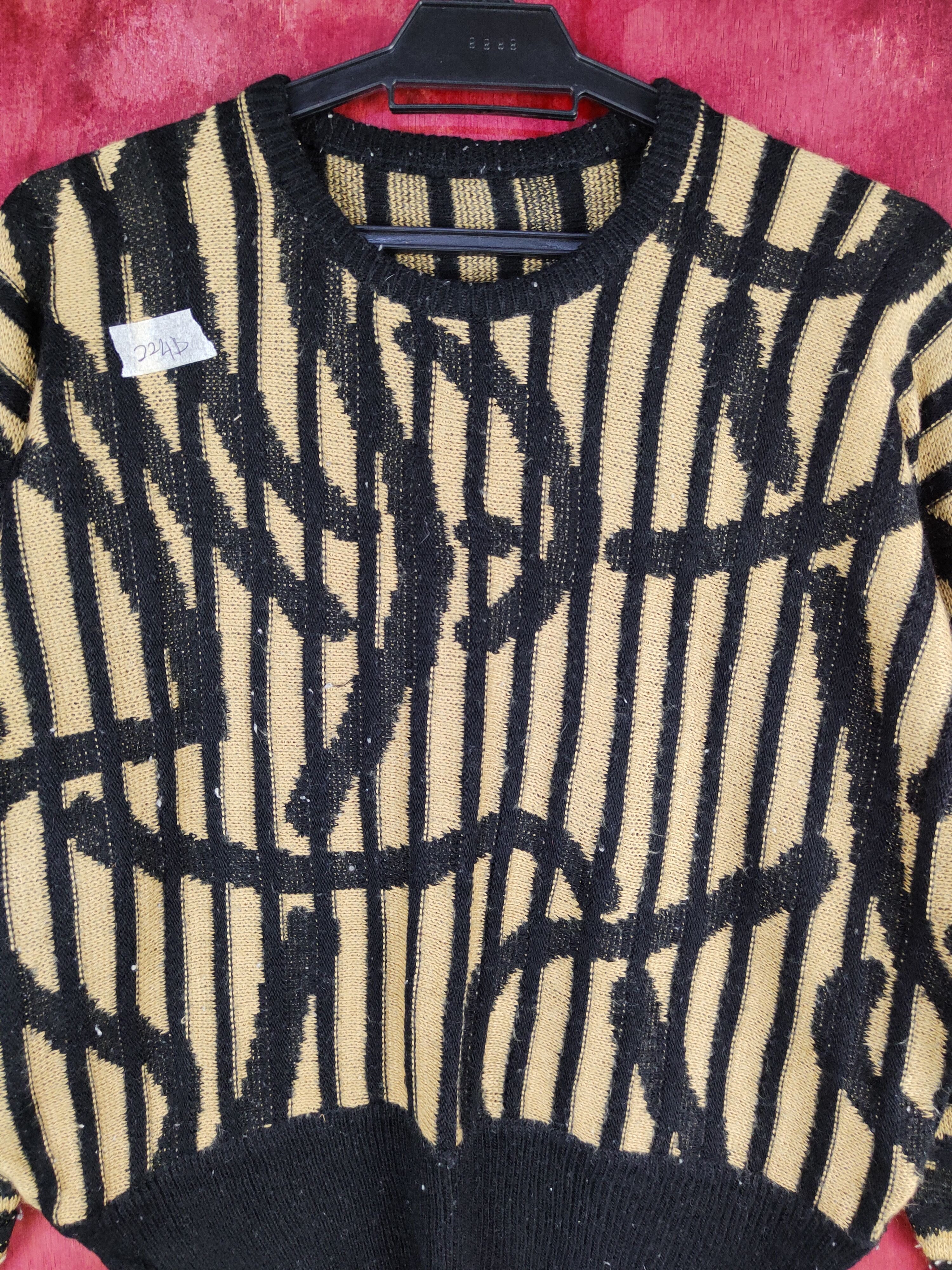 Japanese Brand Japanese Brand Black/Yellow Knitwear Sweatshirt #224B Size S / US 4 / IT 40 - 2 Thumbnail