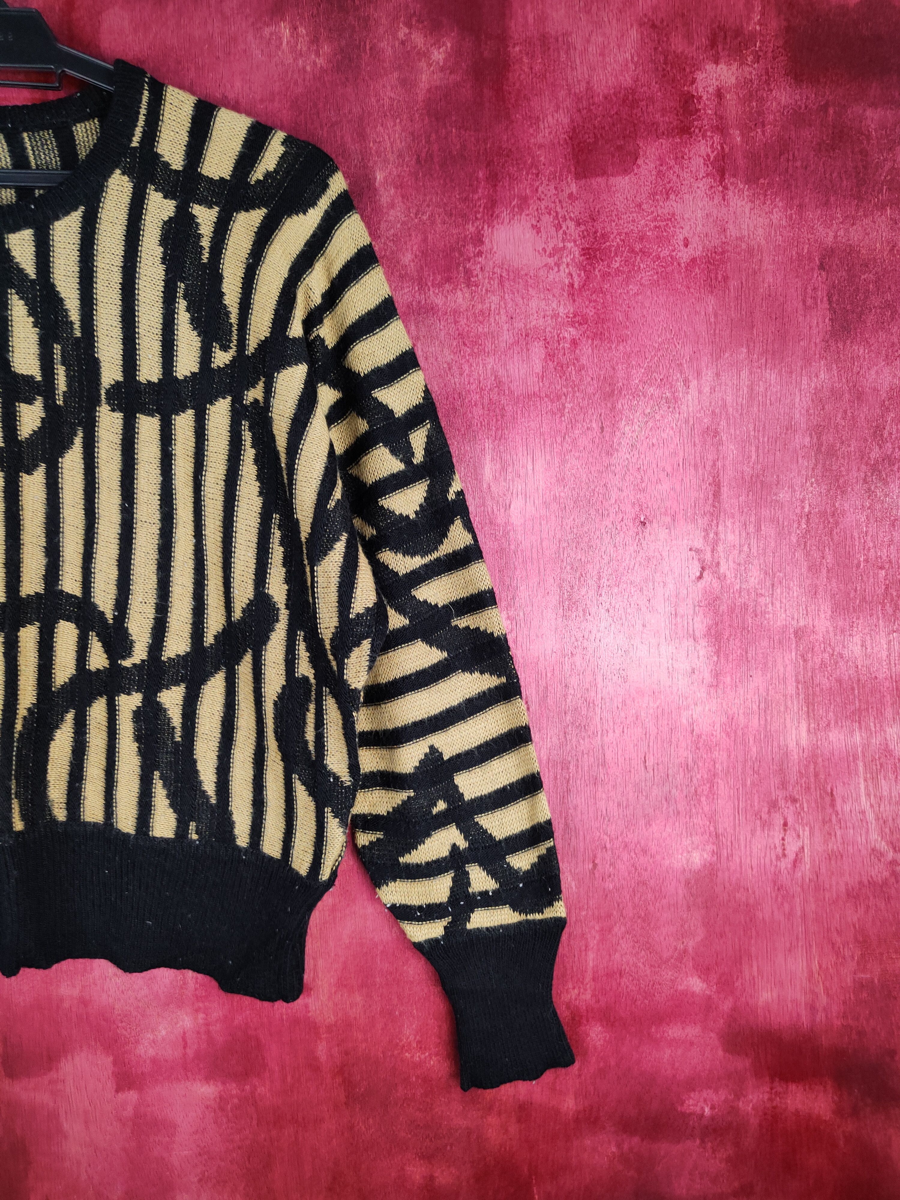 Japanese Brand Japanese Brand Black/Yellow Knitwear Sweatshirt #224B Size S / US 4 / IT 40 - 5 Thumbnail
