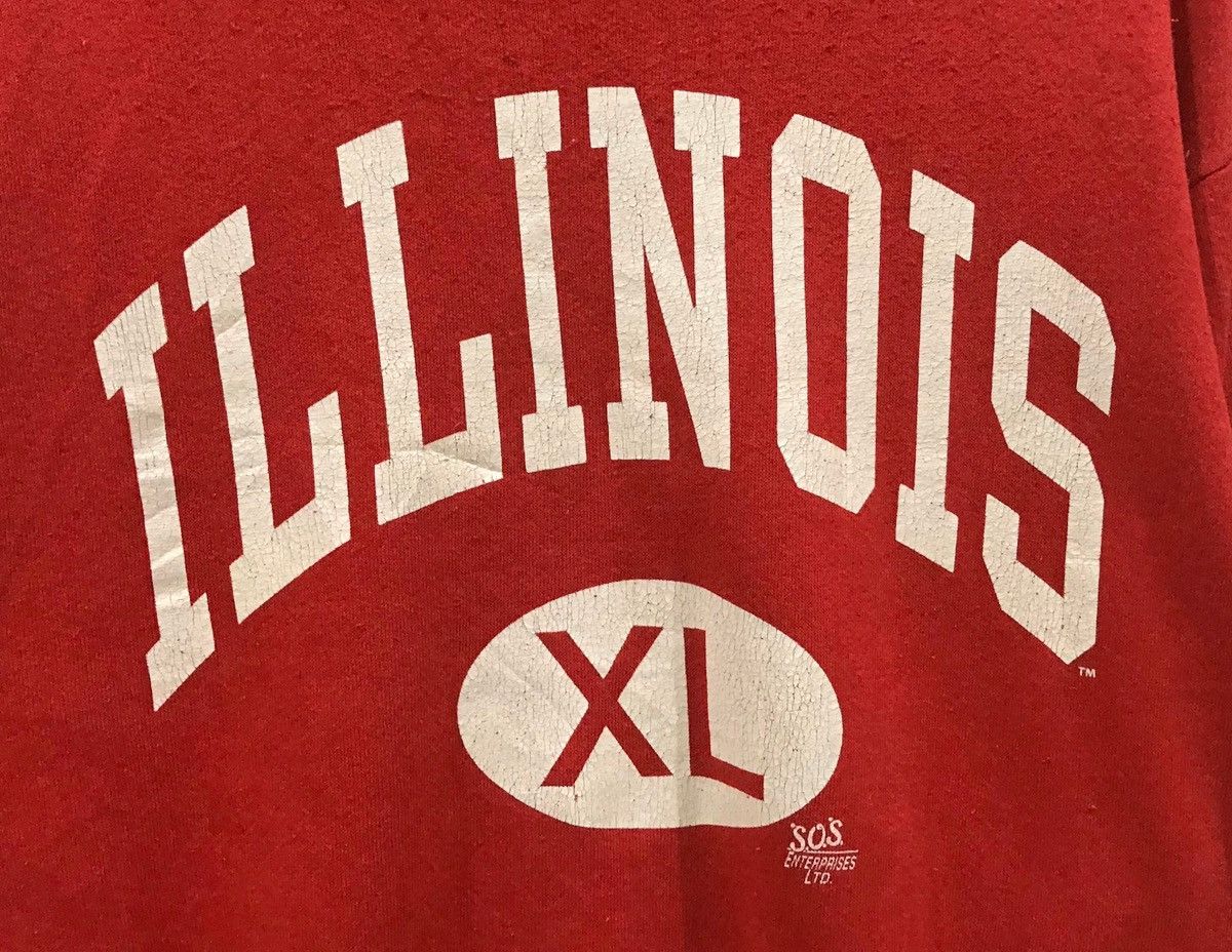 Vintage vintage illinois XL big logo jumper pullover sweatshirt Size US M / EU 48-50 / 2 - 5 Thumbnail