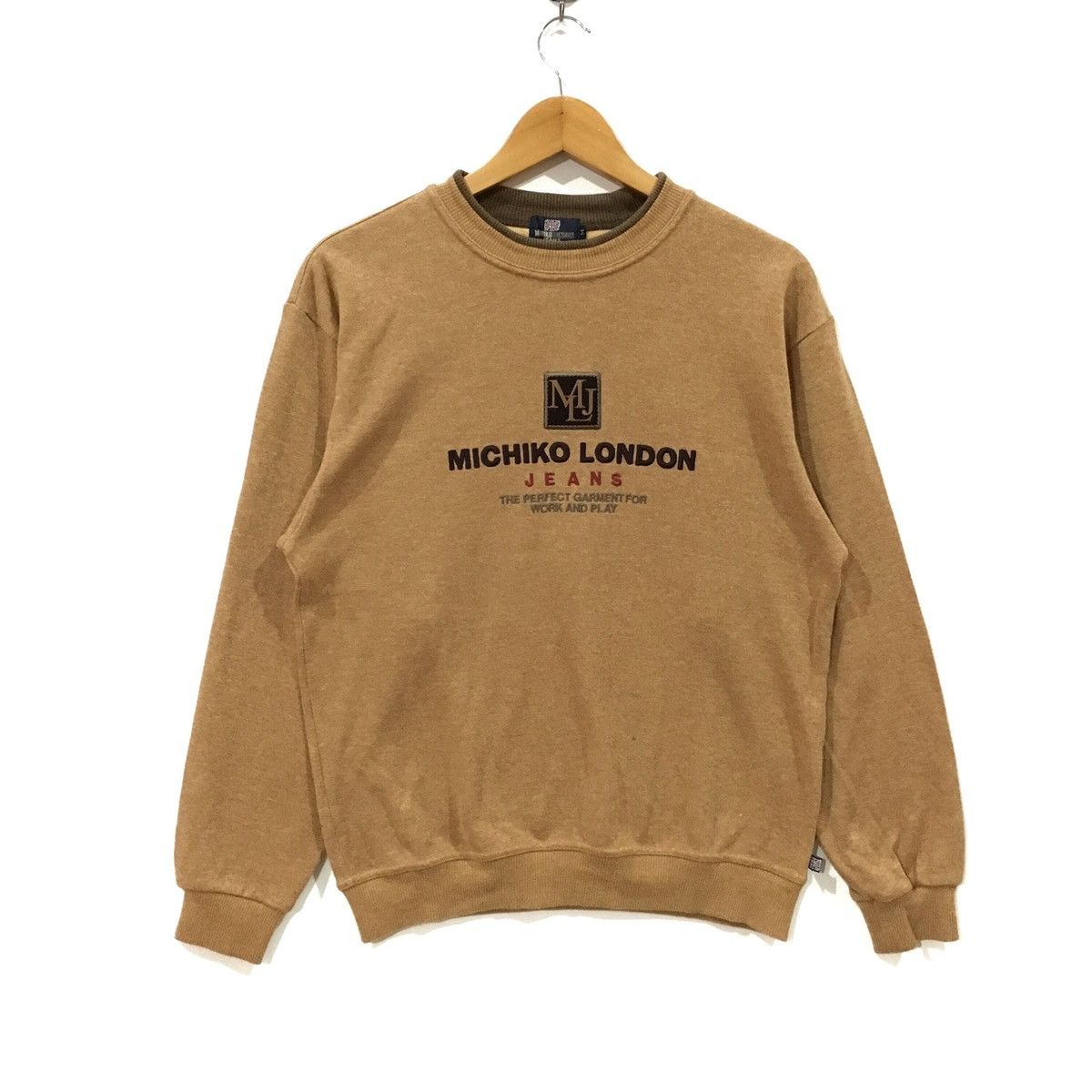 image of Michiko Koshino London Vintage Michiko London Jeans Jumper Pullover Sweatshirt in Gold (Size Medium