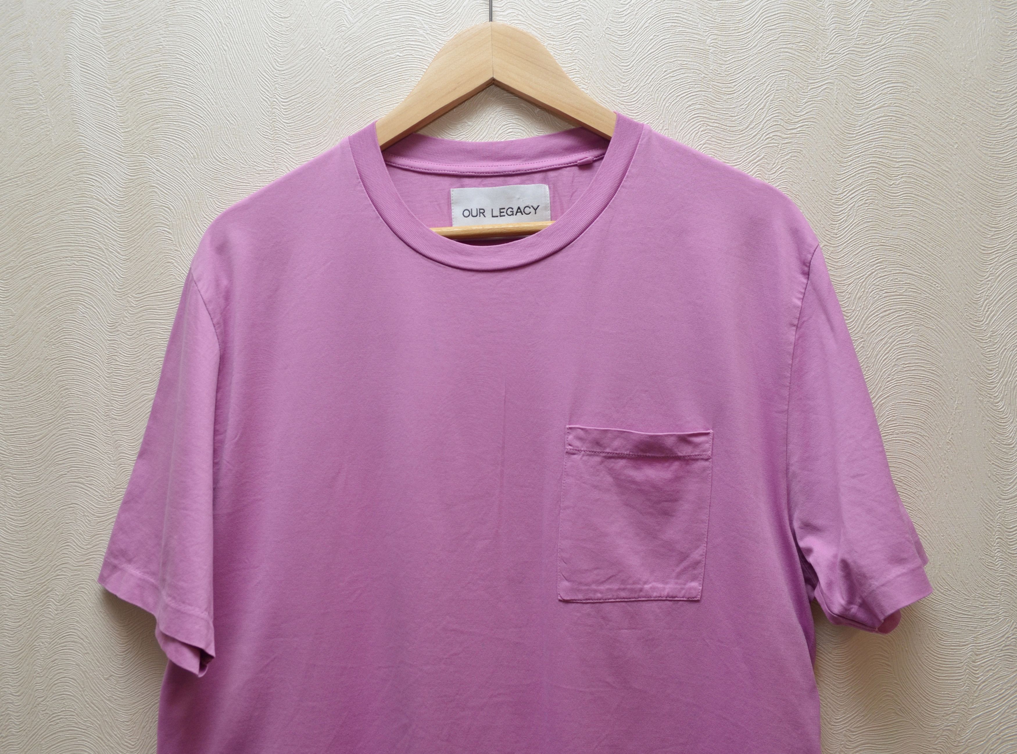 Designer × Our Legacy OUR LEGACY Glow Pink Mercerized Pocket T Shirt Size US XL / EU 56 / 4 - 3 Thumbnail