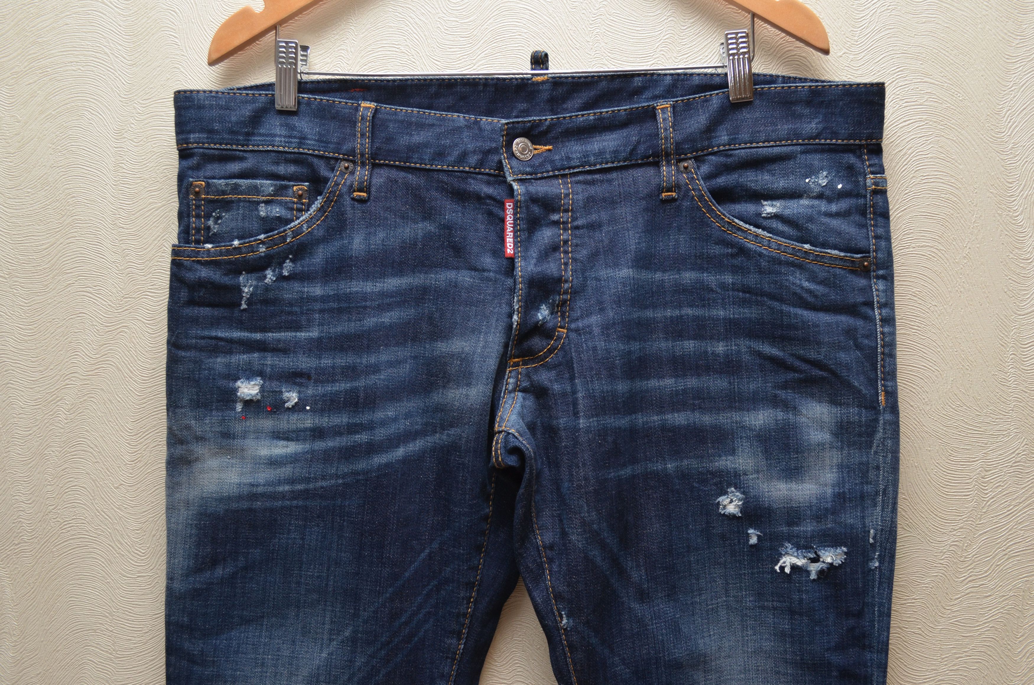 Designer × Dsquared2 Dsquared2 Blue Distressed Clement jeans Sz W38 L32 Size US 38 / EU 54 - 2 Thumbnail