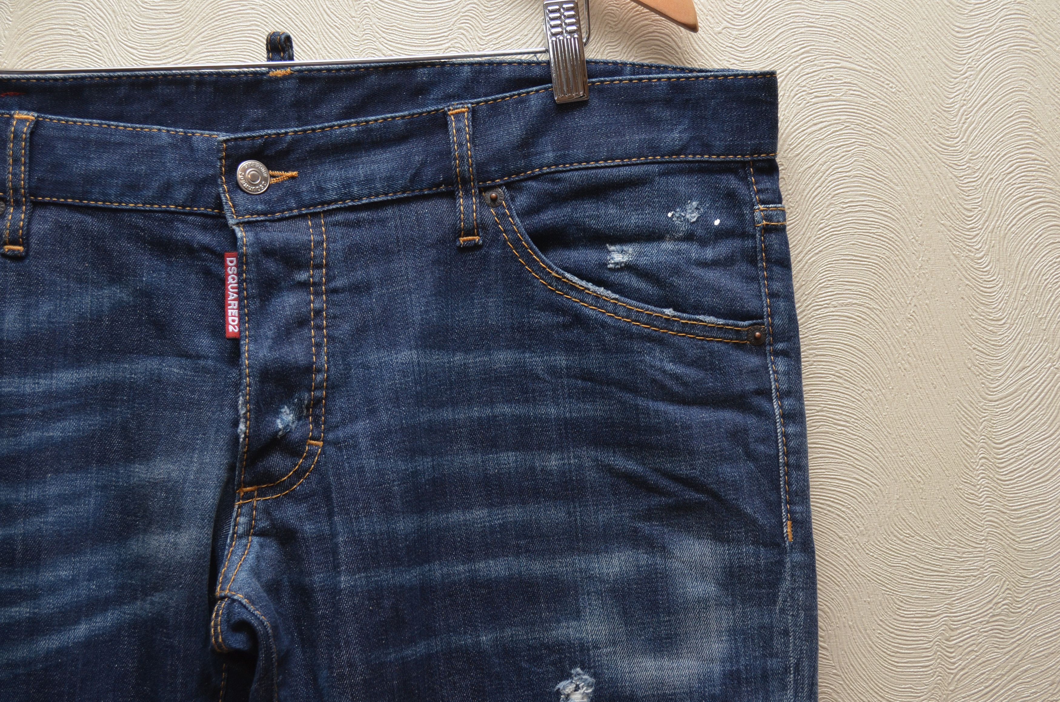 Designer × Dsquared2 Dsquared2 Blue Distressed Clement jeans Sz W38 L32 Size US 38 / EU 54 - 4 Thumbnail