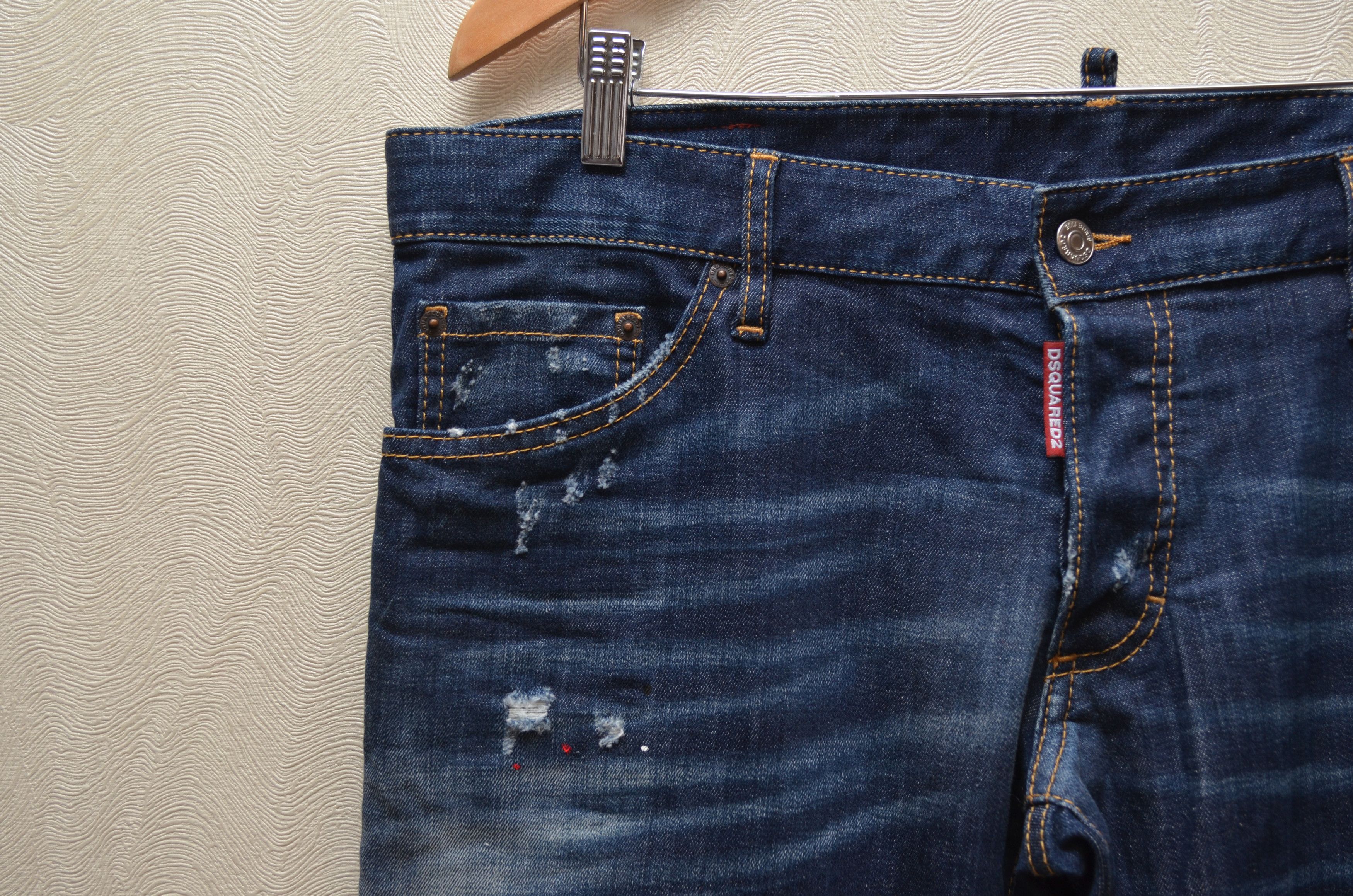 Designer × Dsquared2 Dsquared2 Blue Distressed Clement jeans Sz W38 L32 Size US 38 / EU 54 - 3 Thumbnail