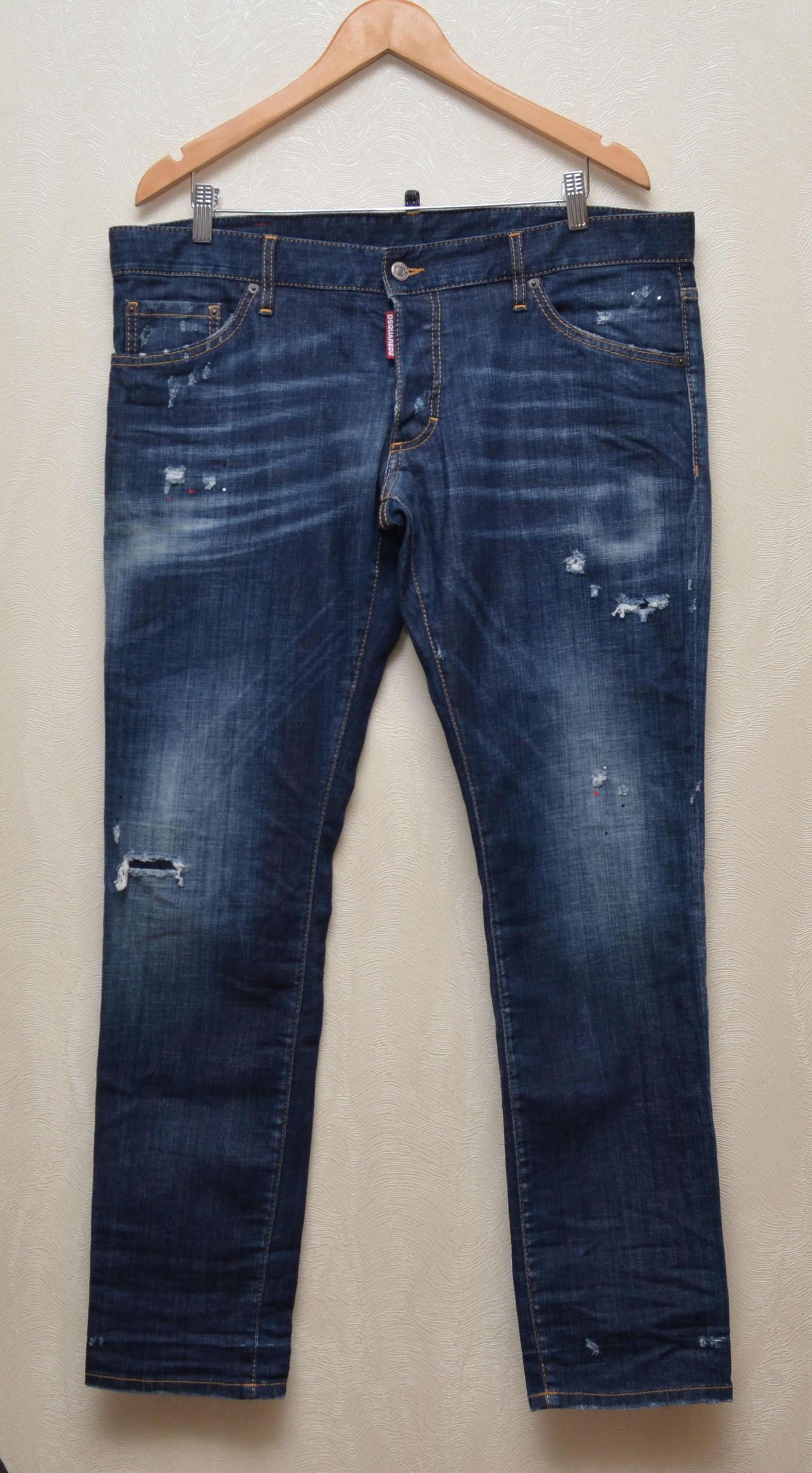 Designer × Dsquared2 Dsquared2 Blue Distressed Clement jeans Sz W38 L32 Size US 38 / EU 54 - 1 Thumbnail