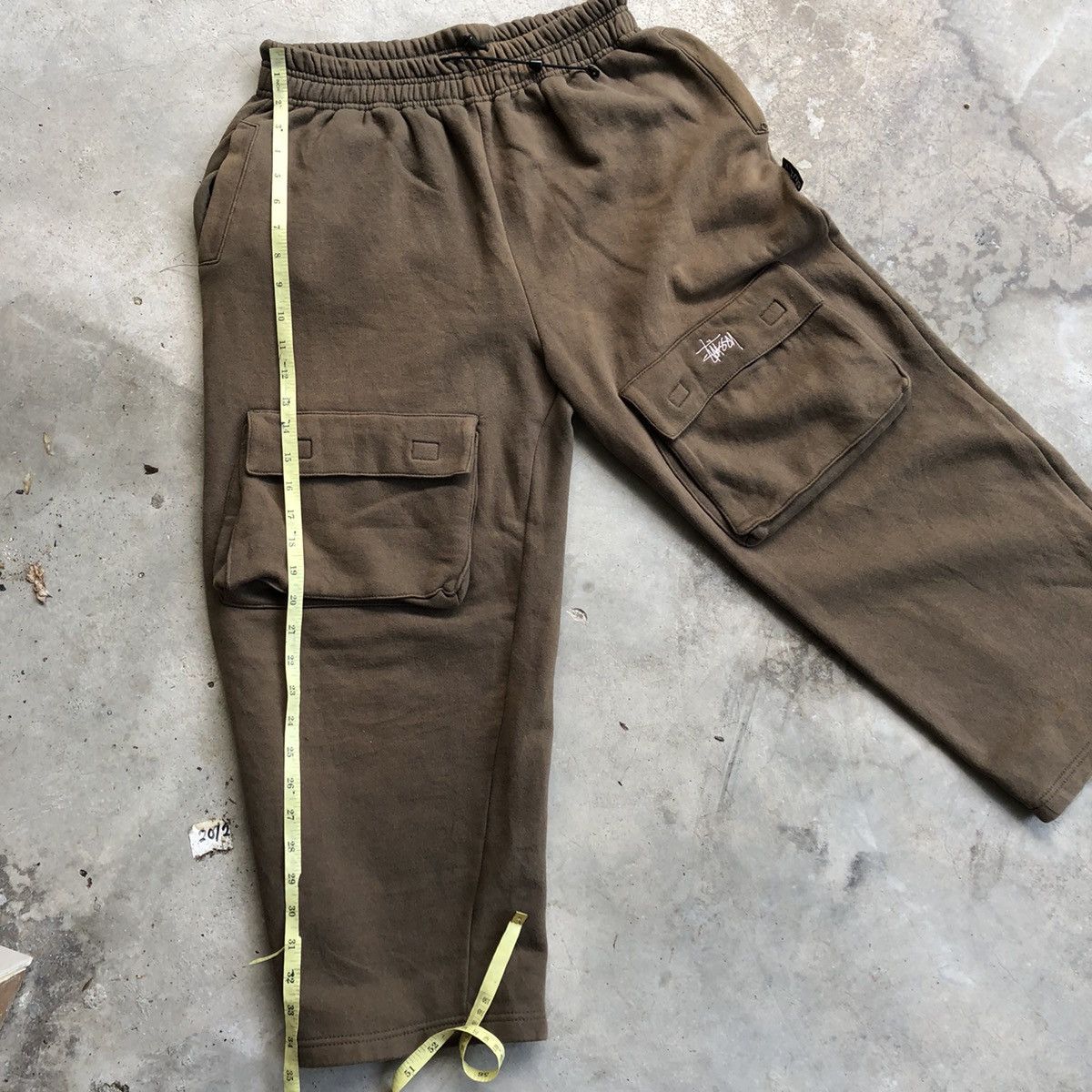 Stussy × Vintage Rare Stussy 5 Pocket Daw String Sun Faded Outdoor Sweatpants Size US 28 / EU 44 - 23 Thumbnail