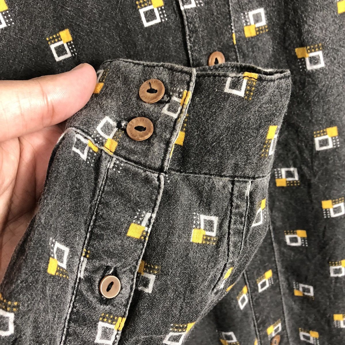 Stussy × Vintage 🔥Rare🔥Vintage Stussy Block Design Single Pocket Button Shirt Size US M / EU 48-50 / 2 - 10 Thumbnail